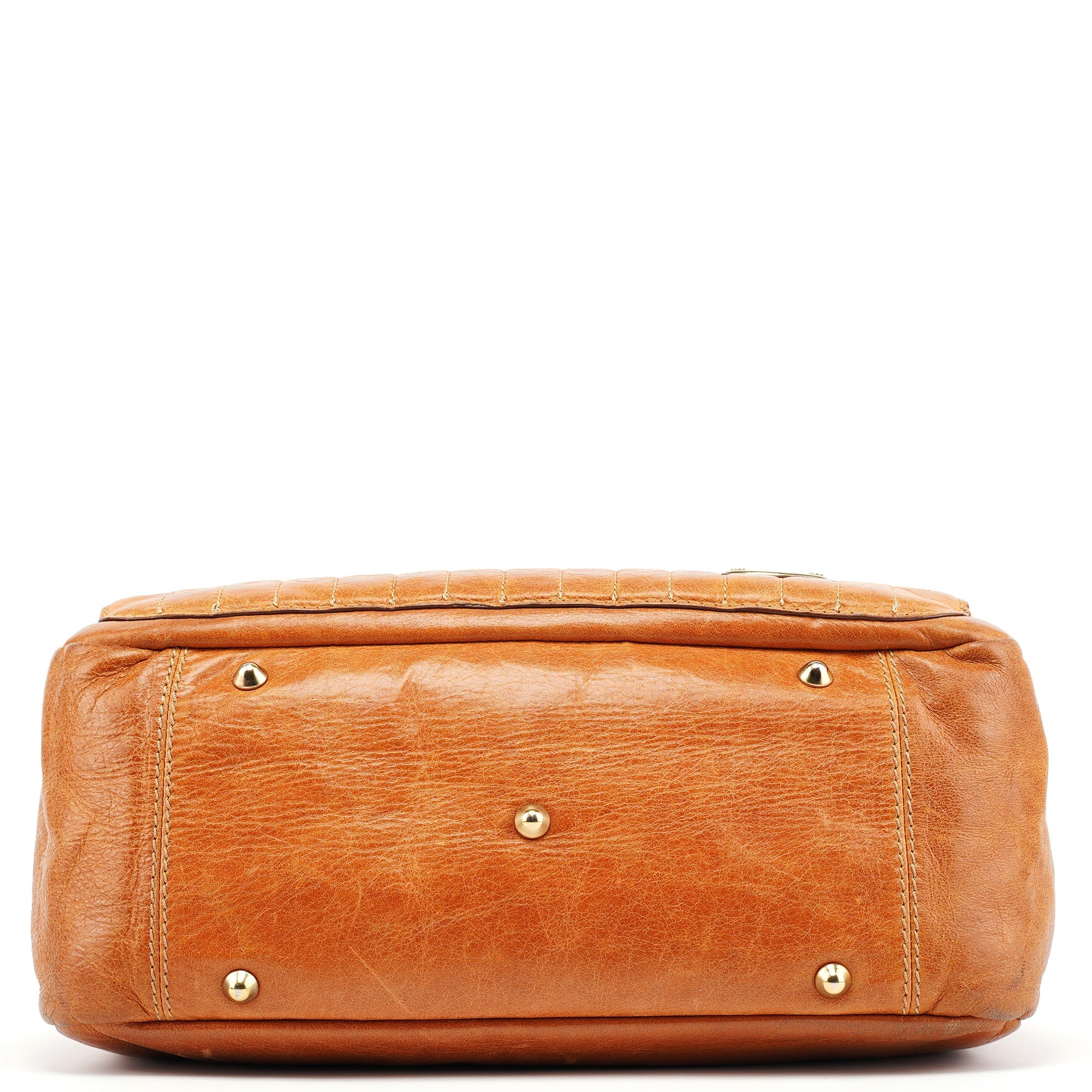 Brown Leather Bay Tote Bag