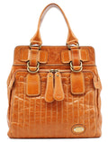 Brown Leather Bay Tote Bag