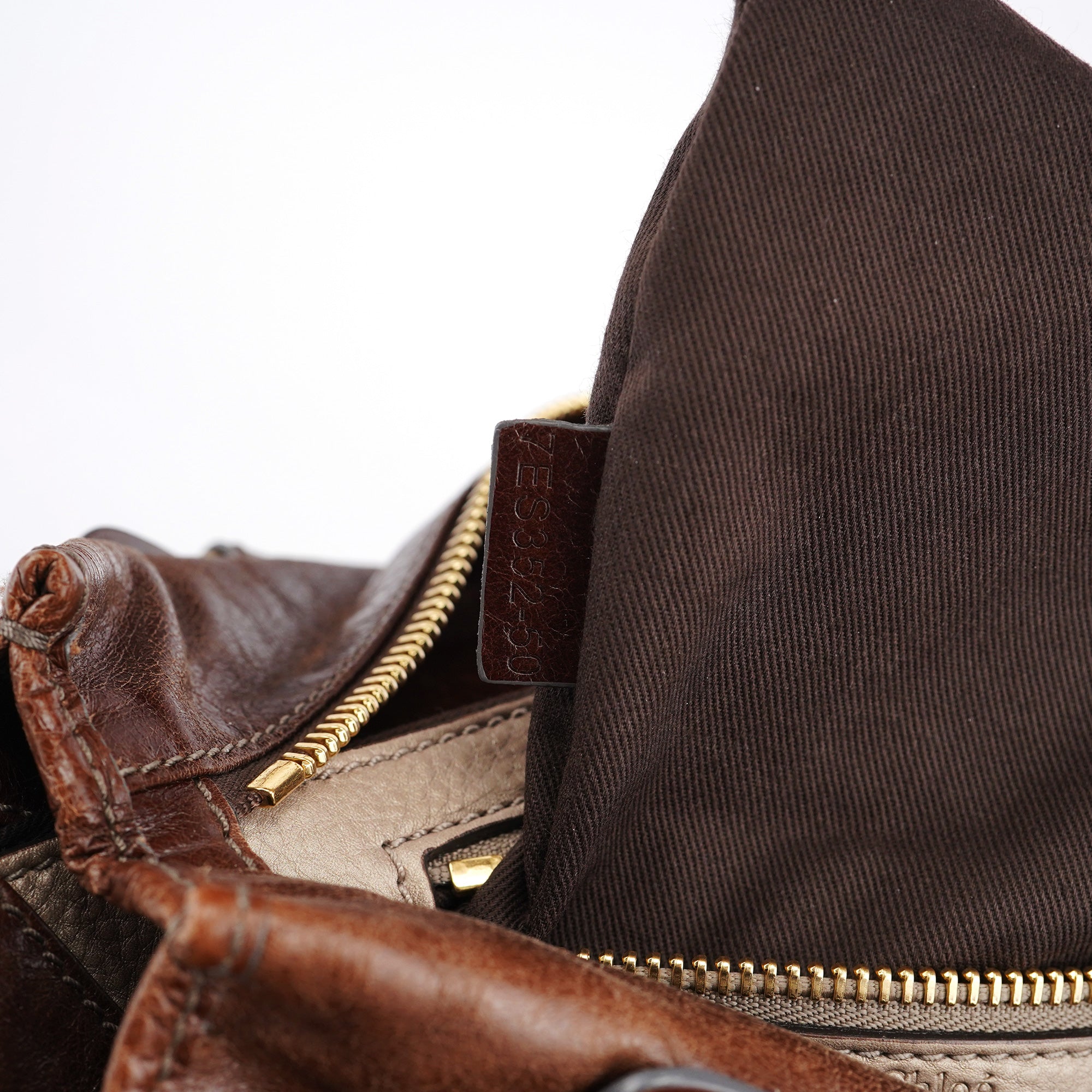 Brown Leather Bay Tote Bag