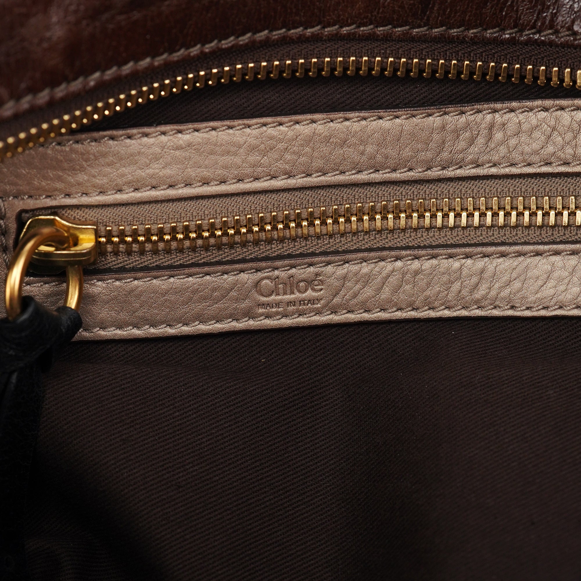 Brown Leather Bay Tote Bag