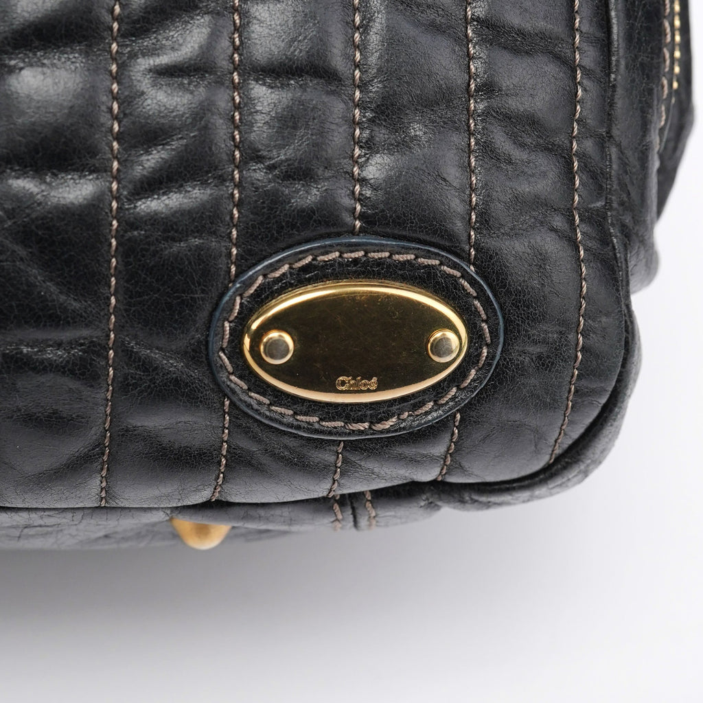 Brown Leather Bay Tote Bag