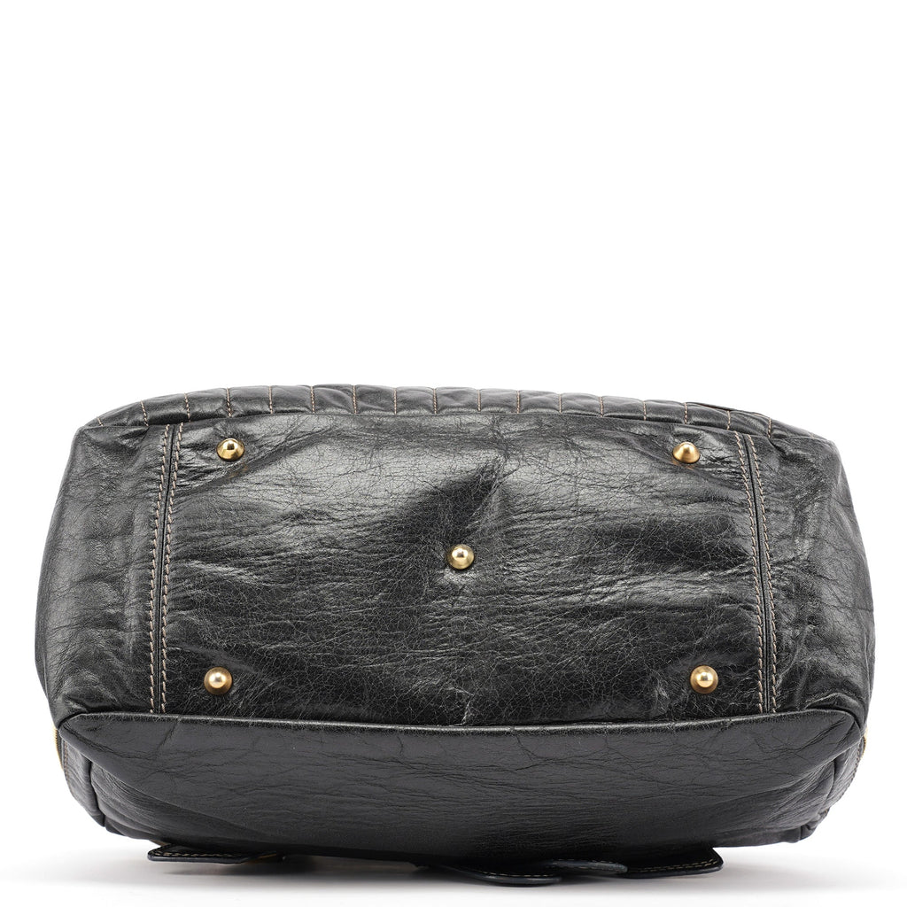 Brown Leather Bay Tote Bag