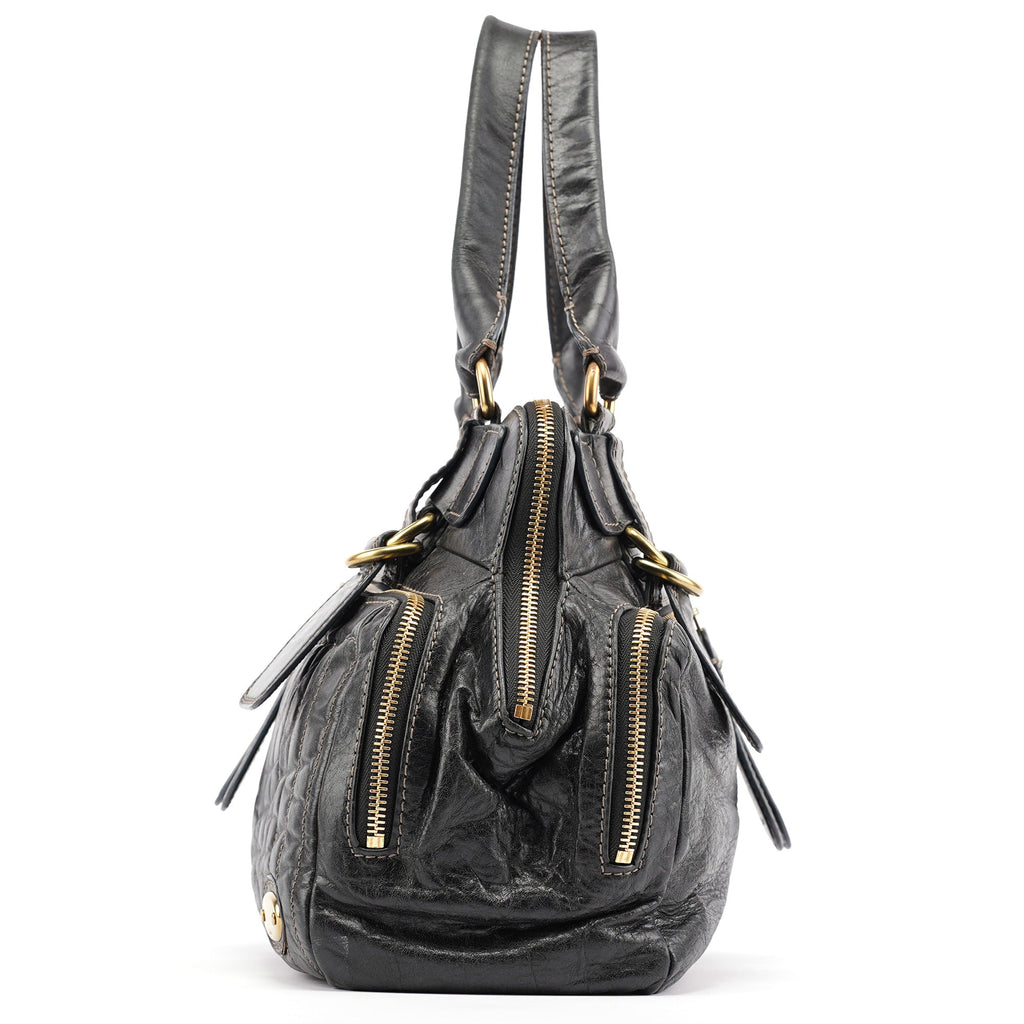 Brown Leather Bay Tote Bag