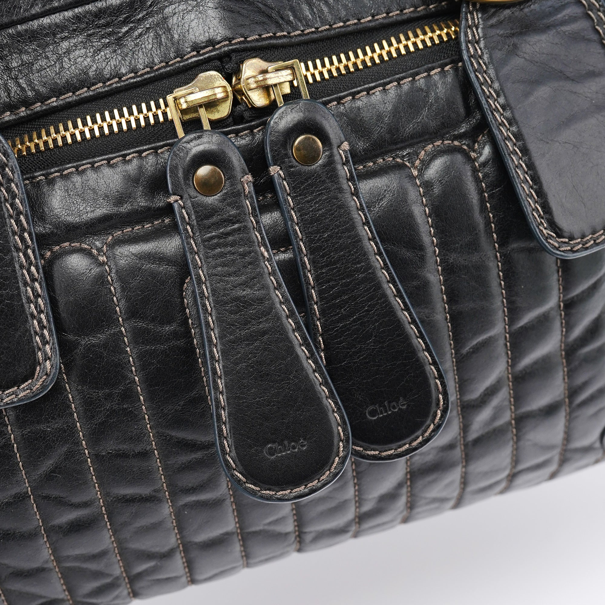 Brown Leather Bay Tote Bag