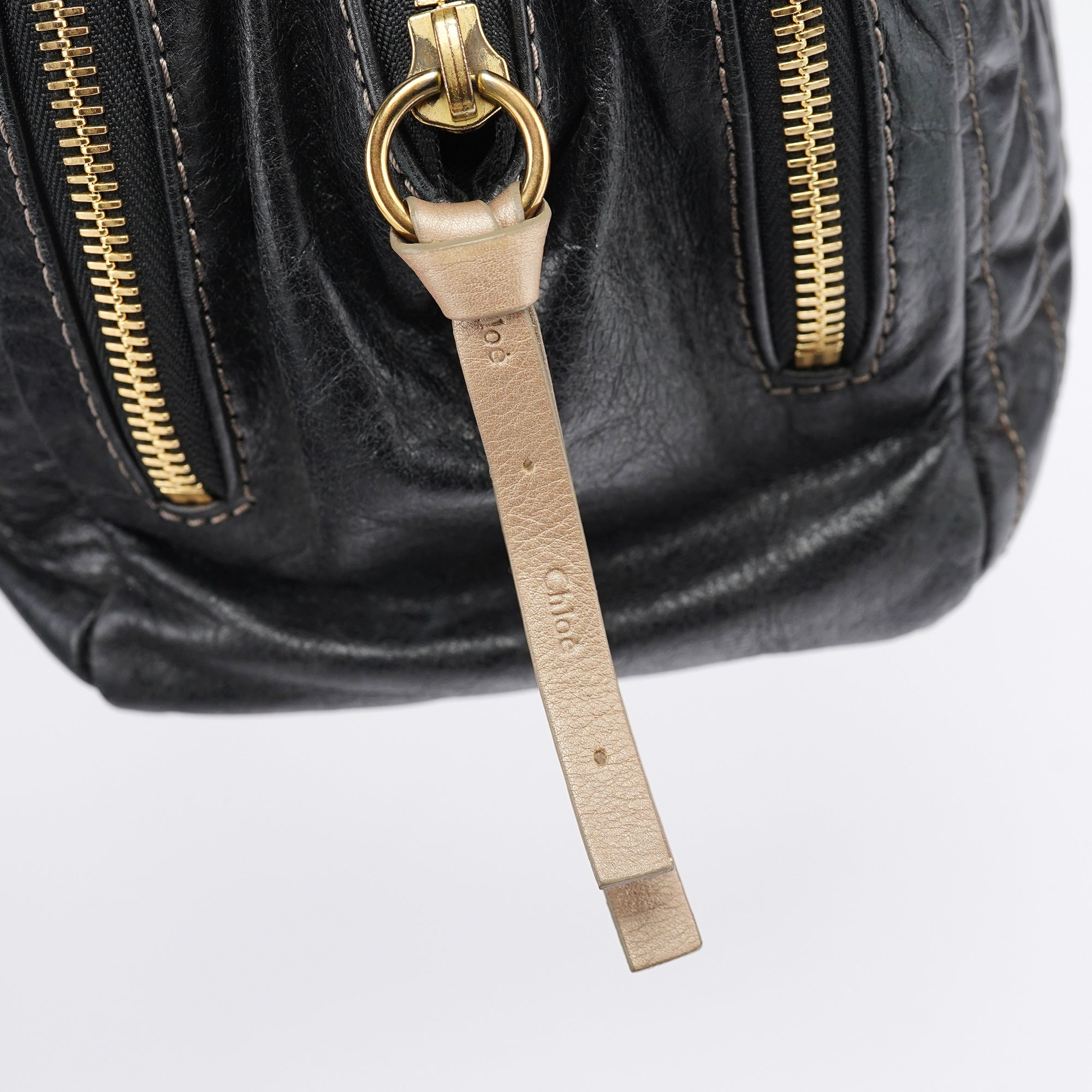 Brown Leather Bay Tote Bag