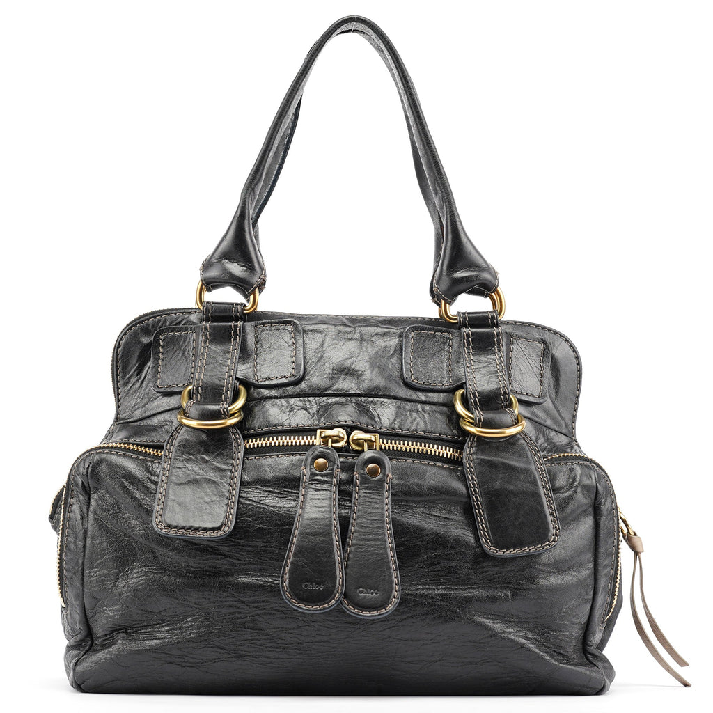 Brown Leather Bay Tote Bag