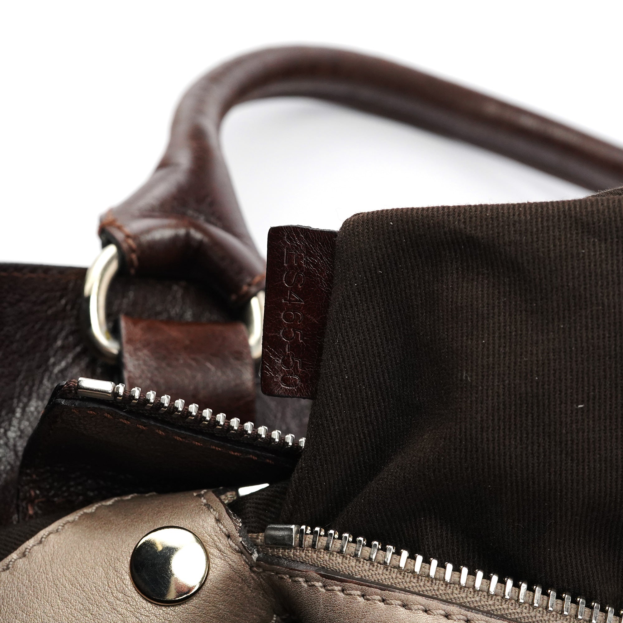 Brown Leather Bay Tote Bag