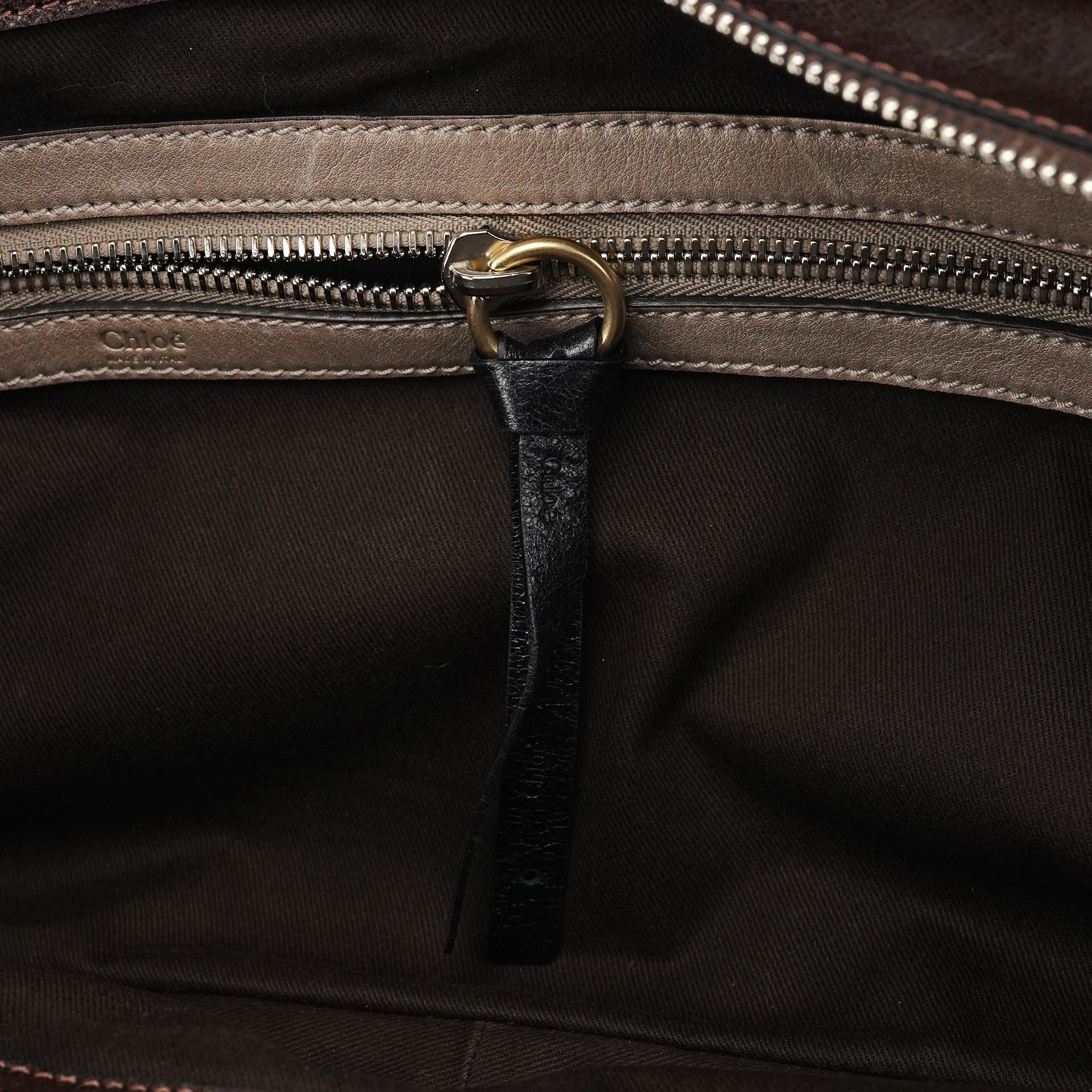 Brown Leather Bay Tote Bag