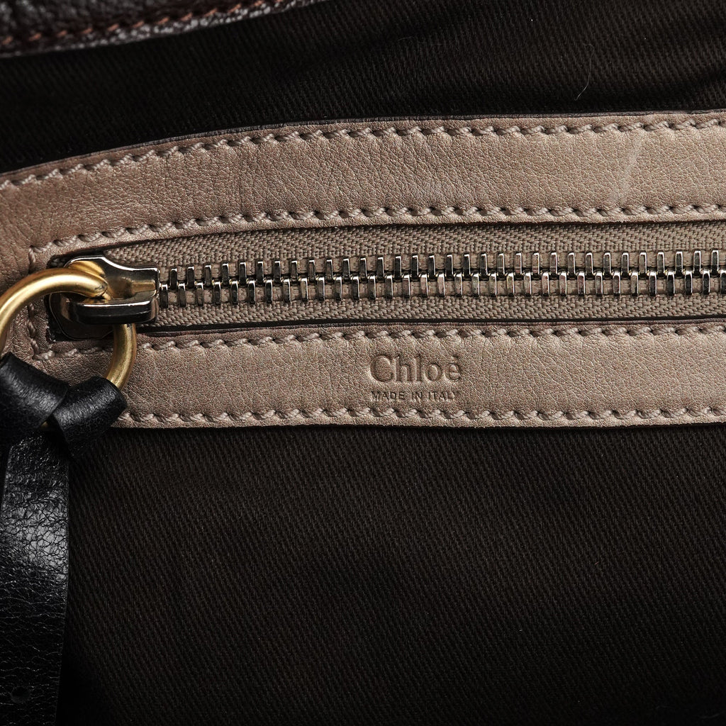 Brown Leather Bay Tote Bag