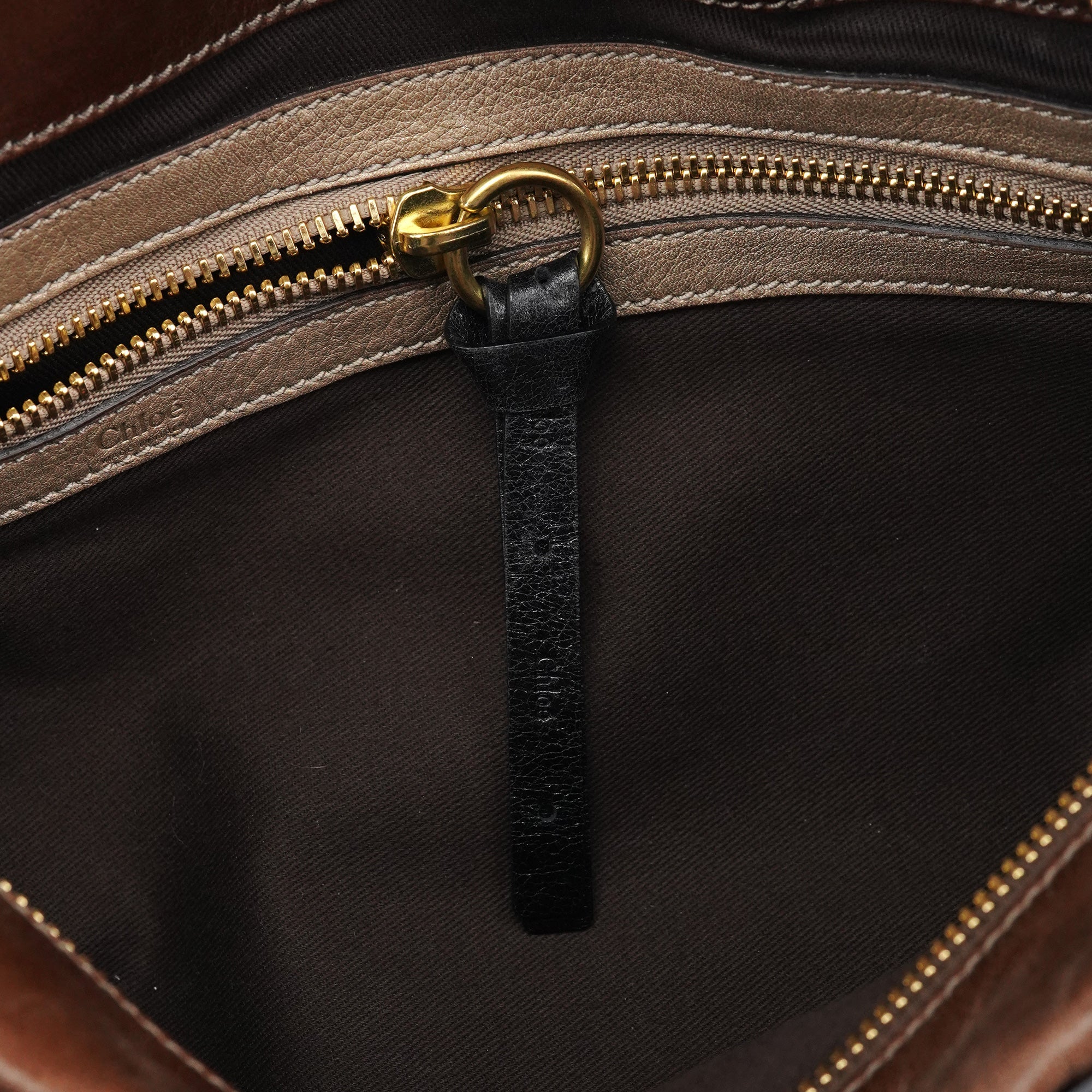 Brown Leather Bay Tote Bag