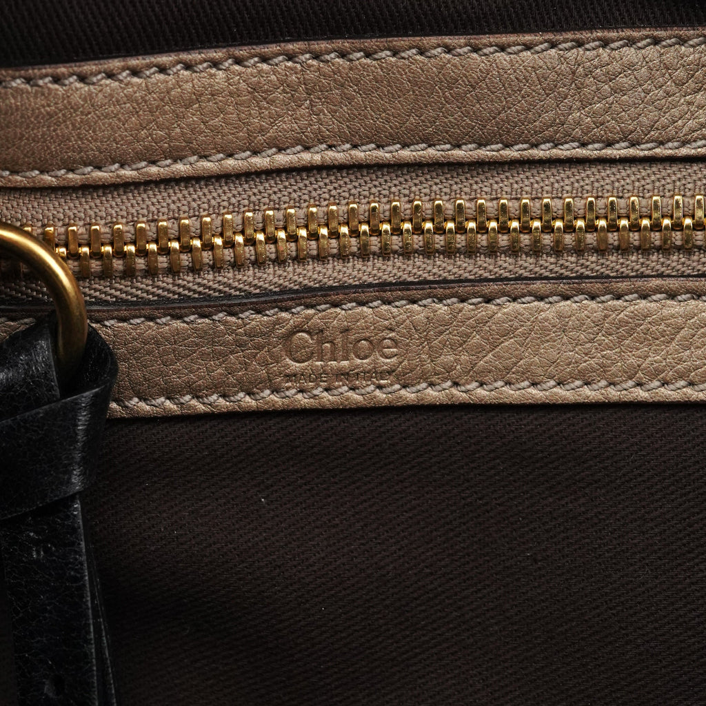 Brown Leather Bay Tote Bag