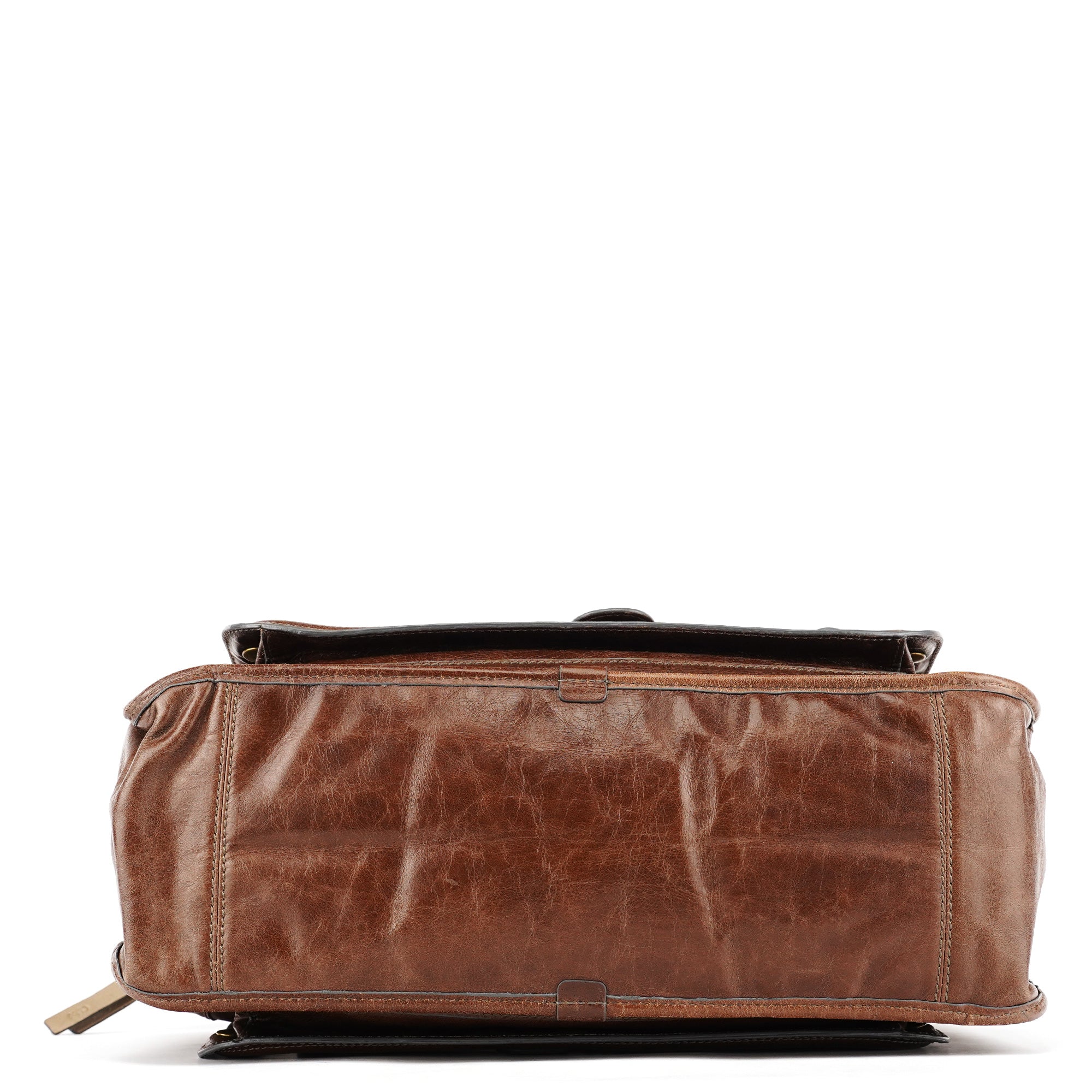 Brown Leather Bay Tote Bag