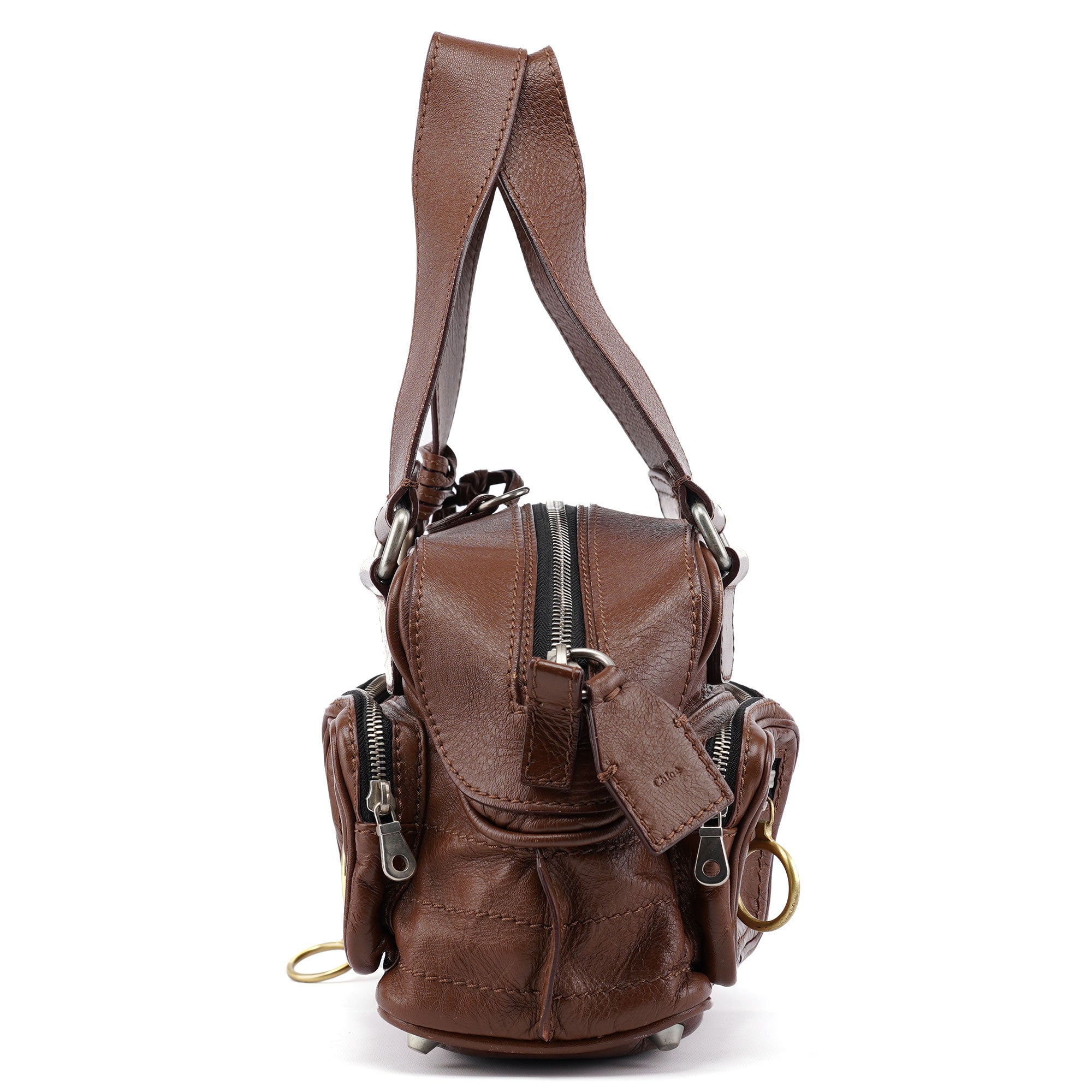 Brown Leather Betty Tote Bag