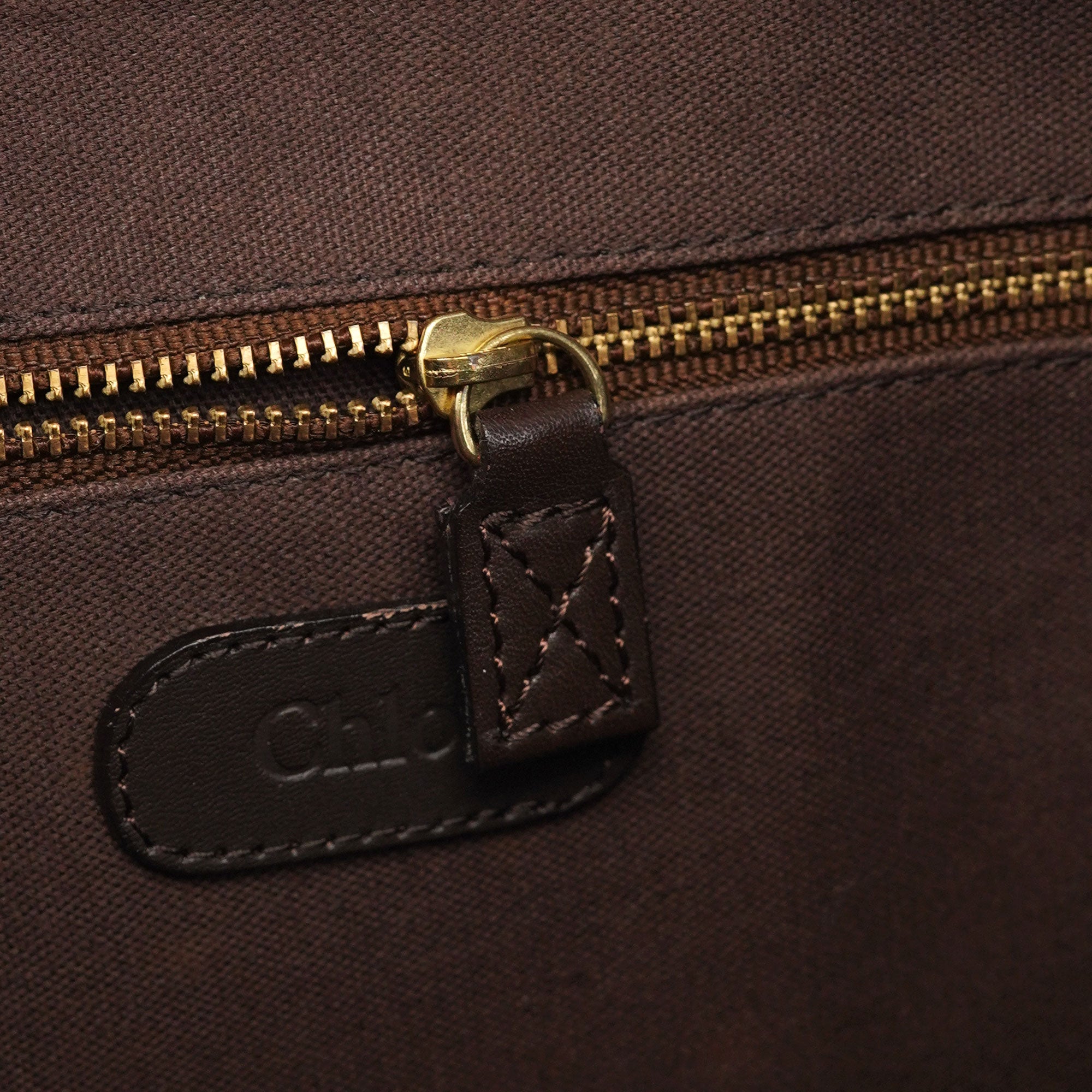 Brown Leather C Shoulder Bag