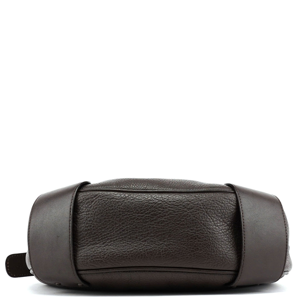 Brown Leather C Shoulder Bag