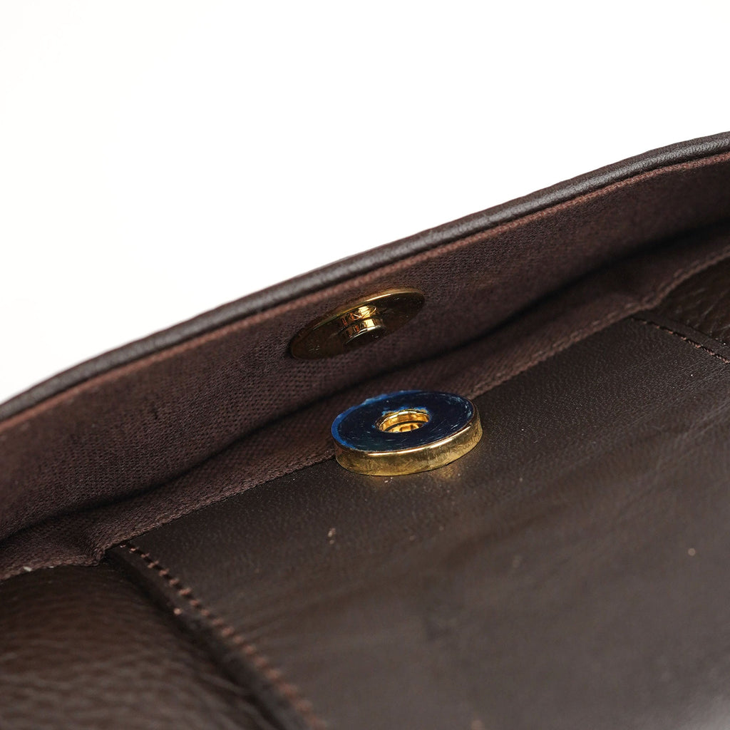 Brown Leather C Shoulder Bag