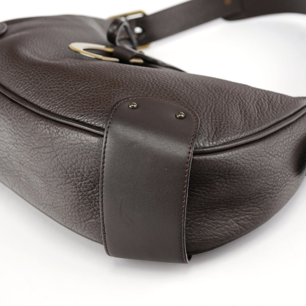 Brown Leather C Shoulder Bag