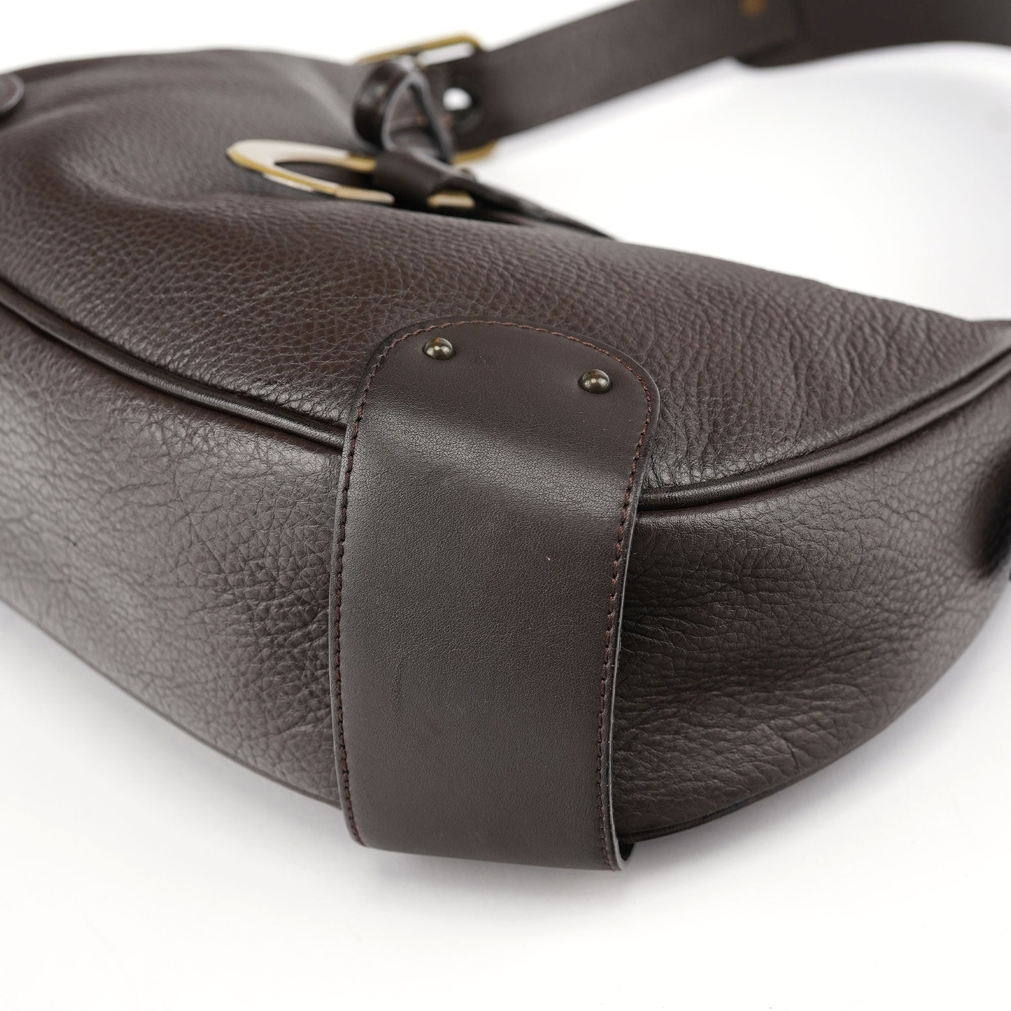 Brown Leather C Shoulder Bag