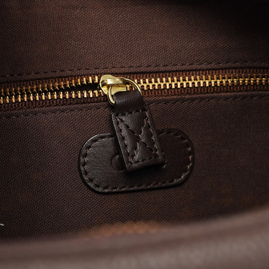 Brown Leather C Shoulder Bag
