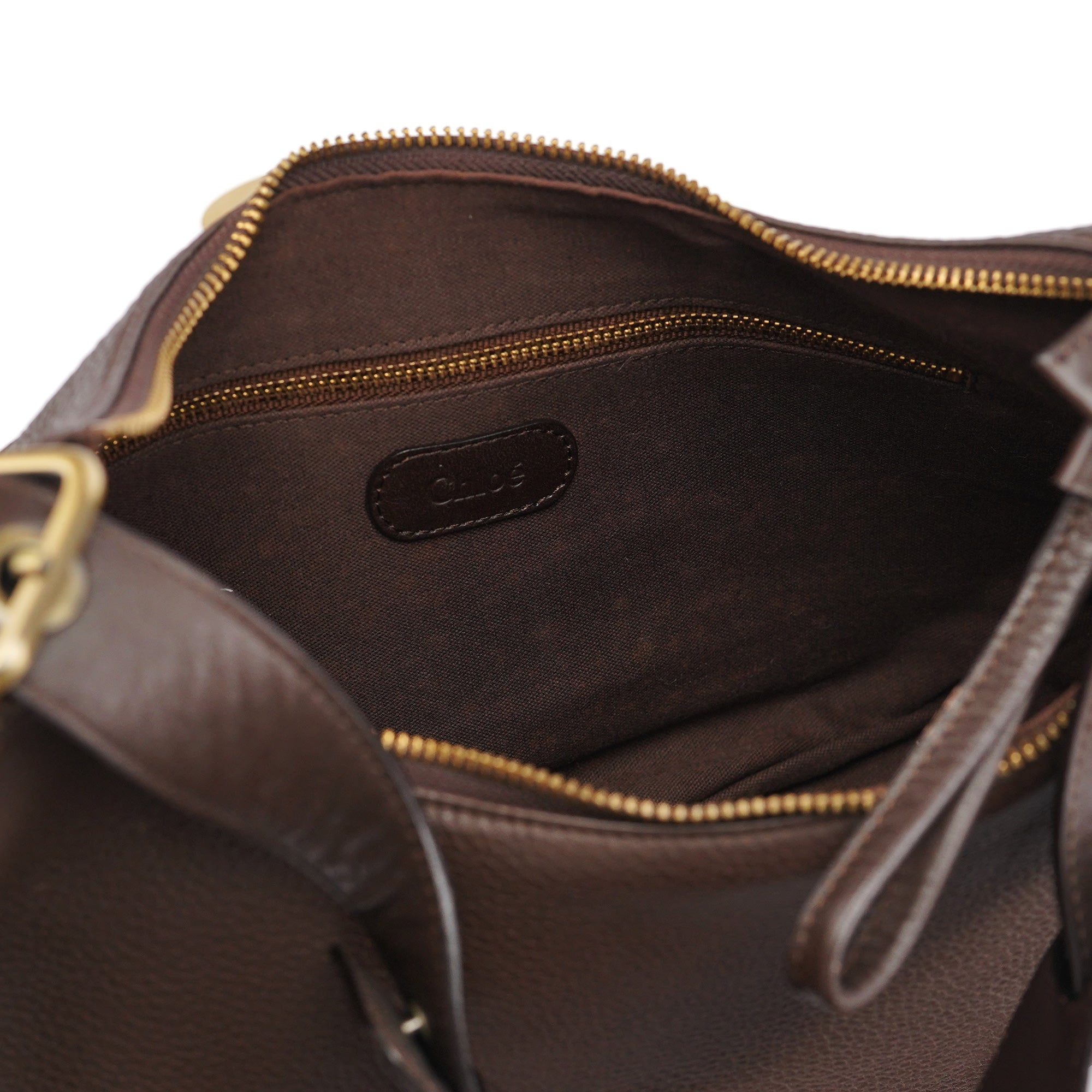 Brown Leather C Shoulder Bag