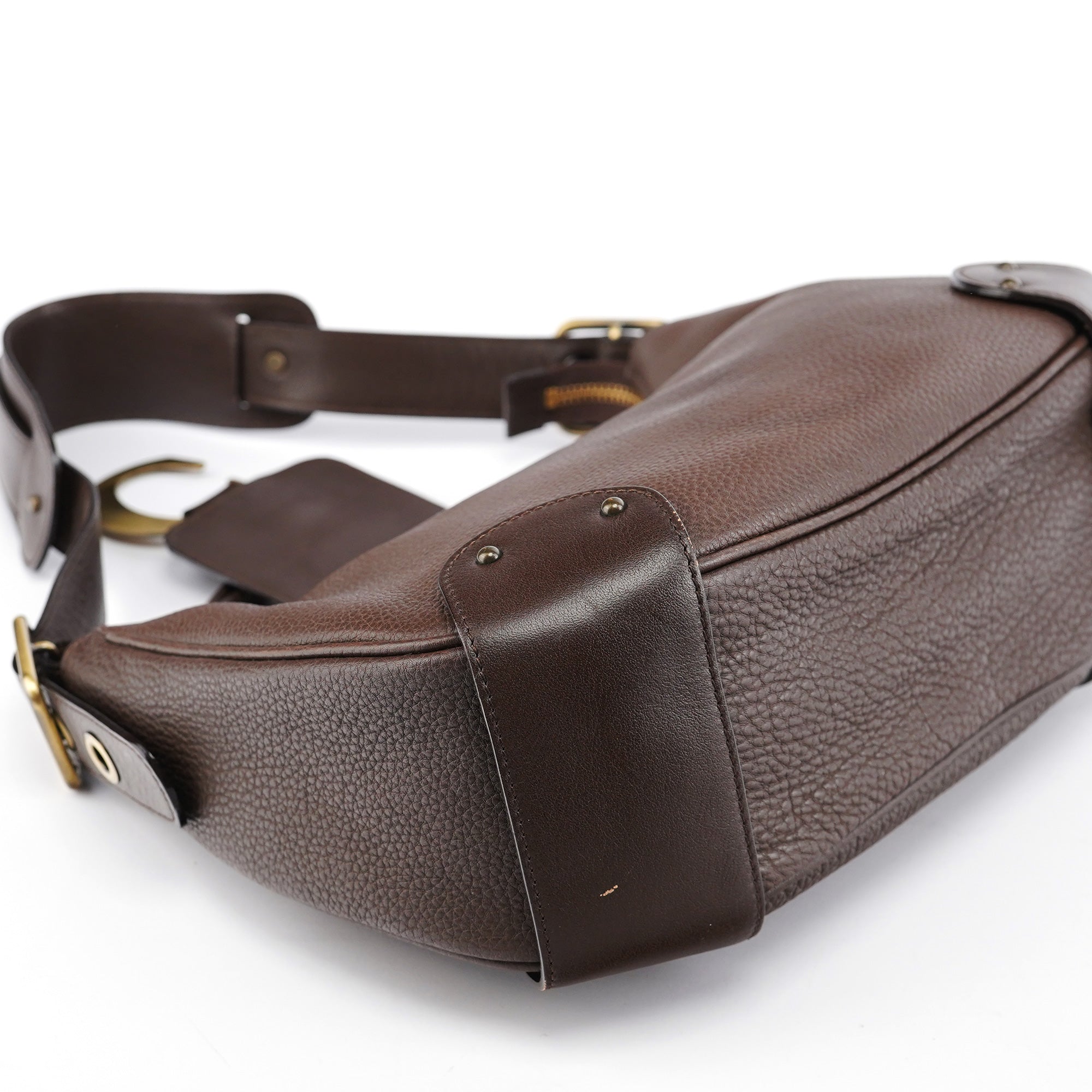 Brown Leather C Shoulder Bag