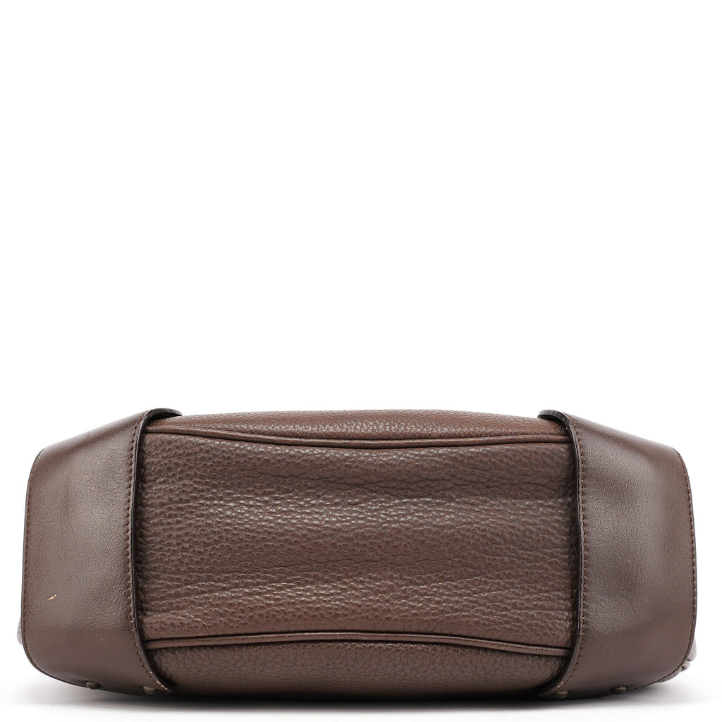 Brown Leather C Shoulder Bag