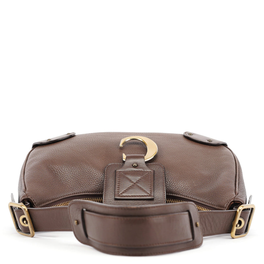 Brown Leather C Shoulder Bag