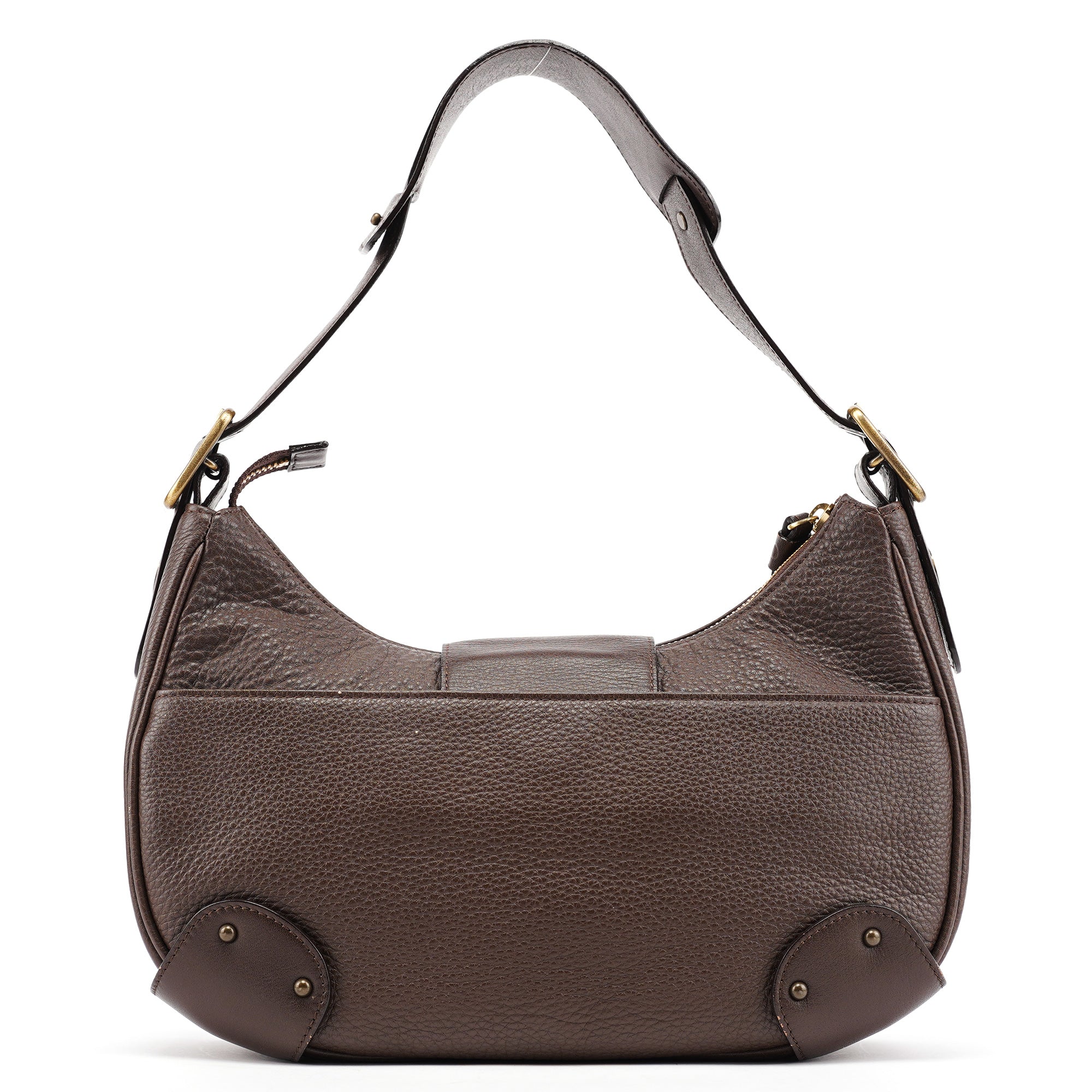 Brown Leather C Shoulder Bag