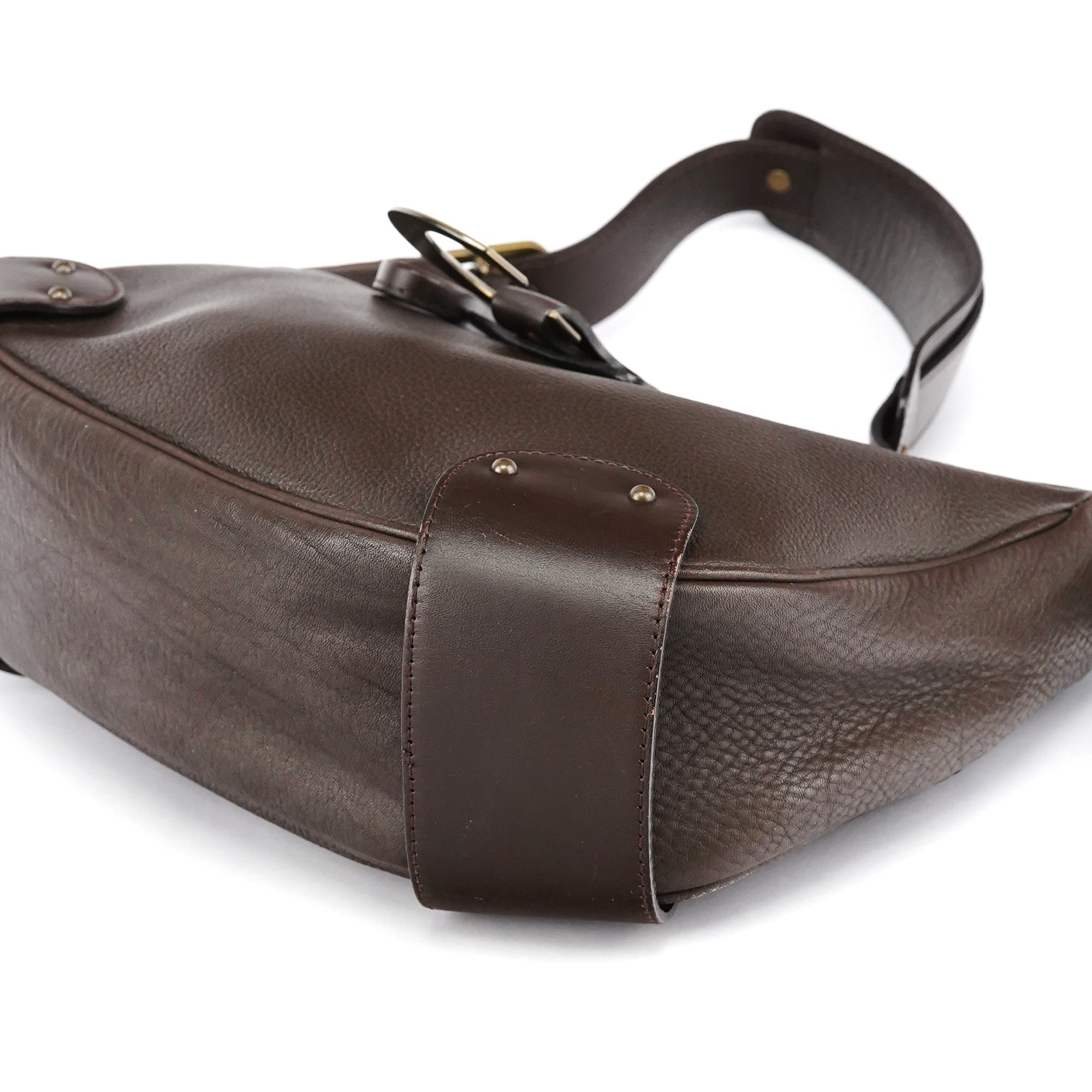 Brown Leather C Shoulder Bag
