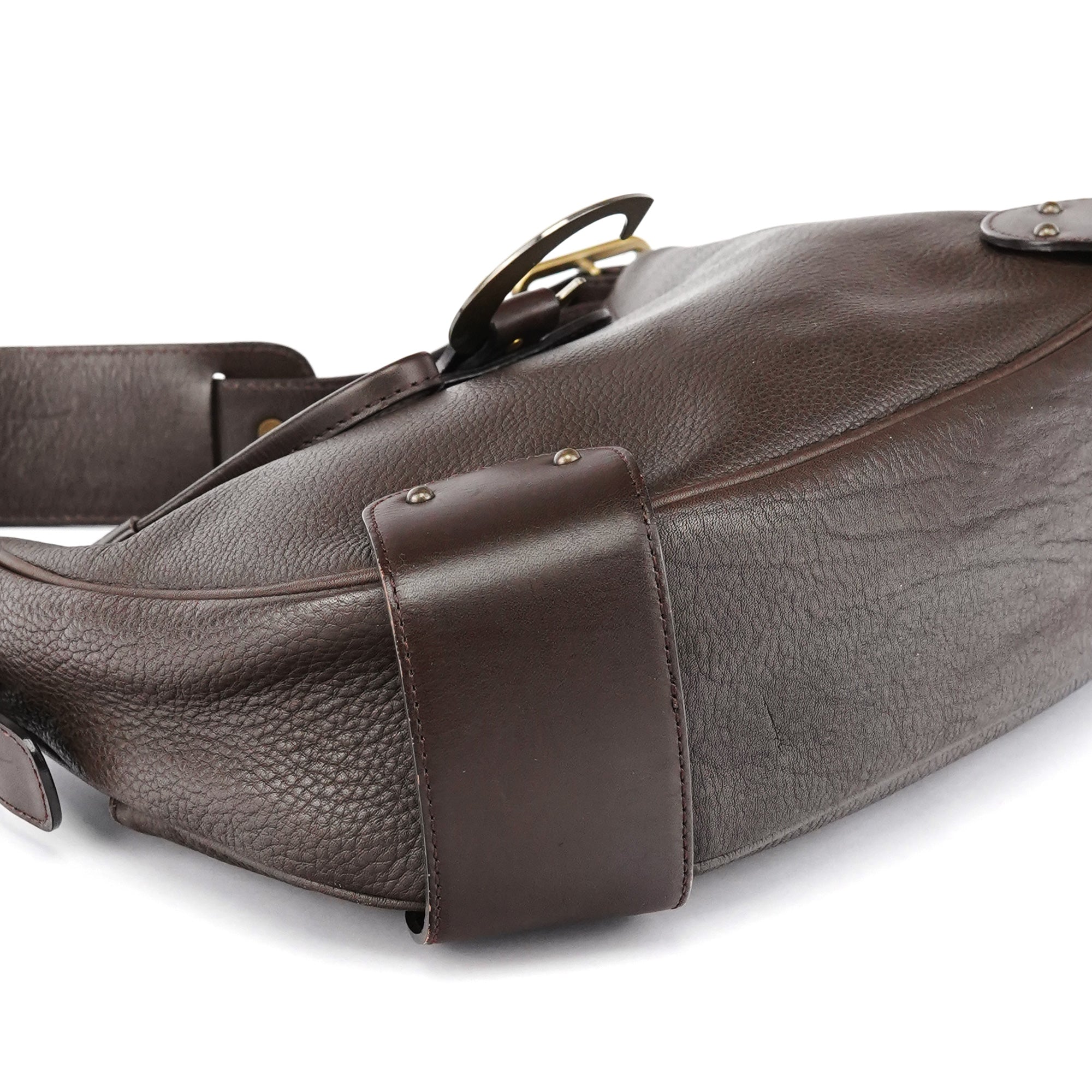 Brown Leather C Shoulder Bag