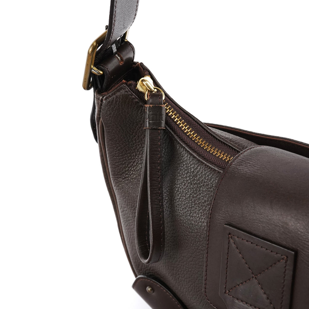 Brown Leather C Shoulder Bag