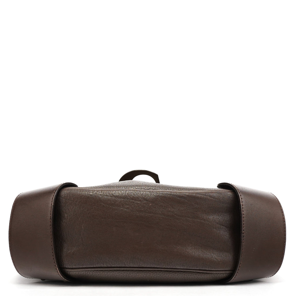 Brown Leather C Shoulder Bag