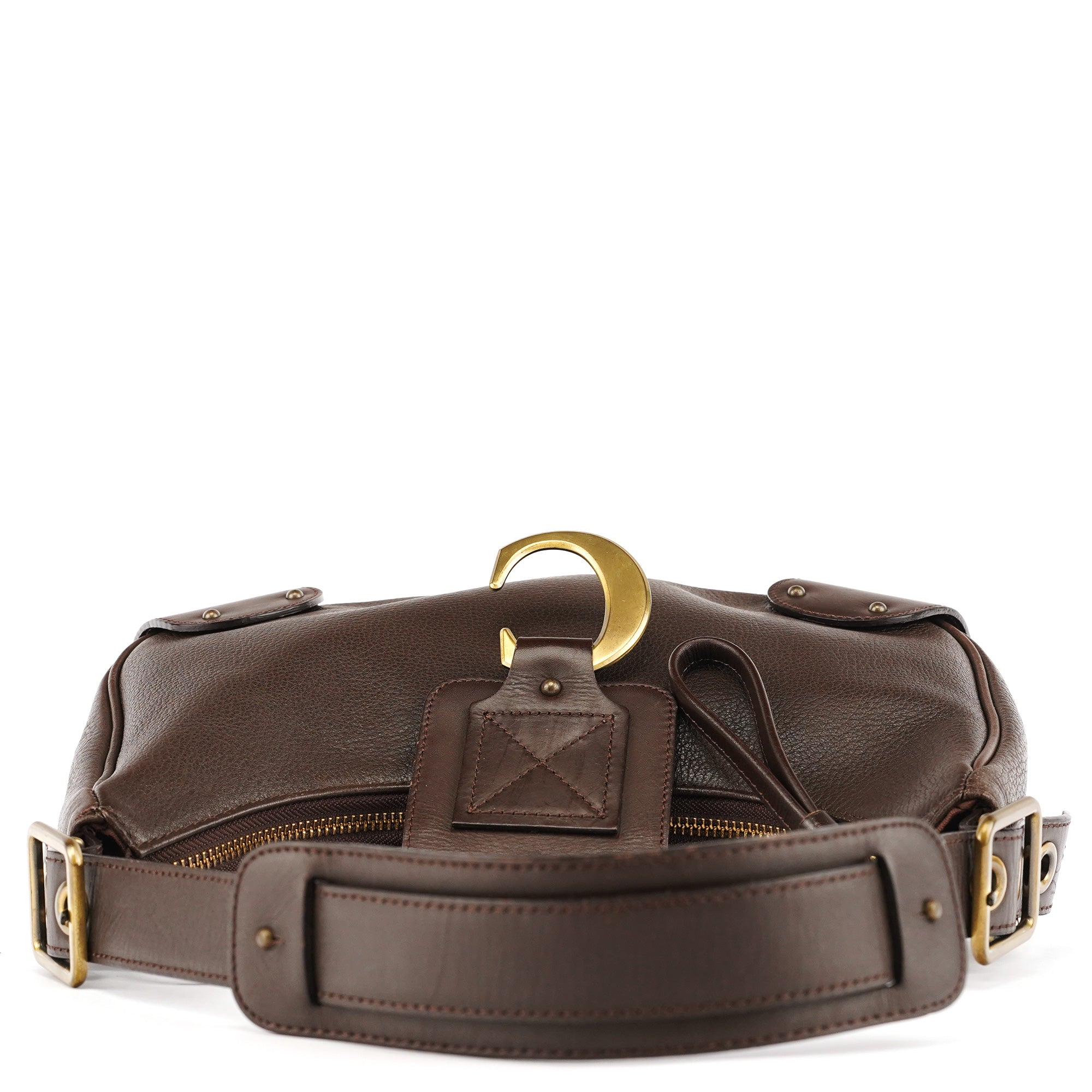 Brown Leather C Shoulder Bag