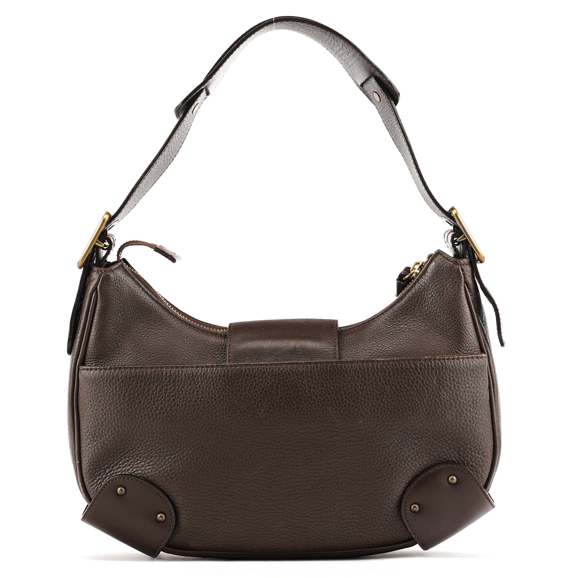 Brown Leather C Shoulder Bag