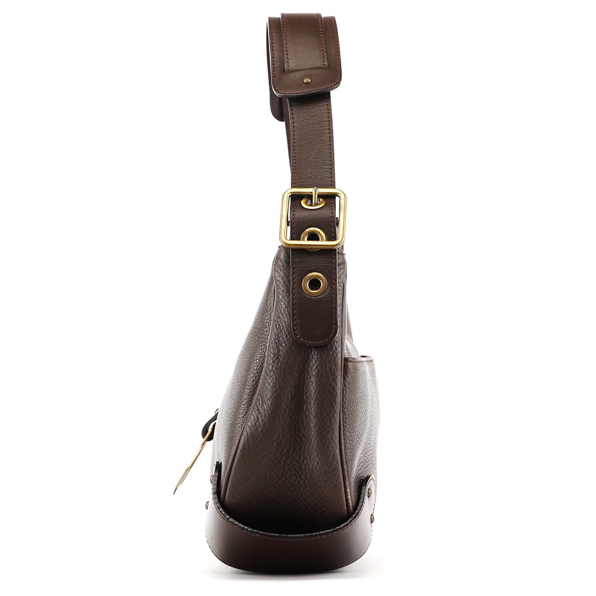 Brown Leather C Shoulder Bag