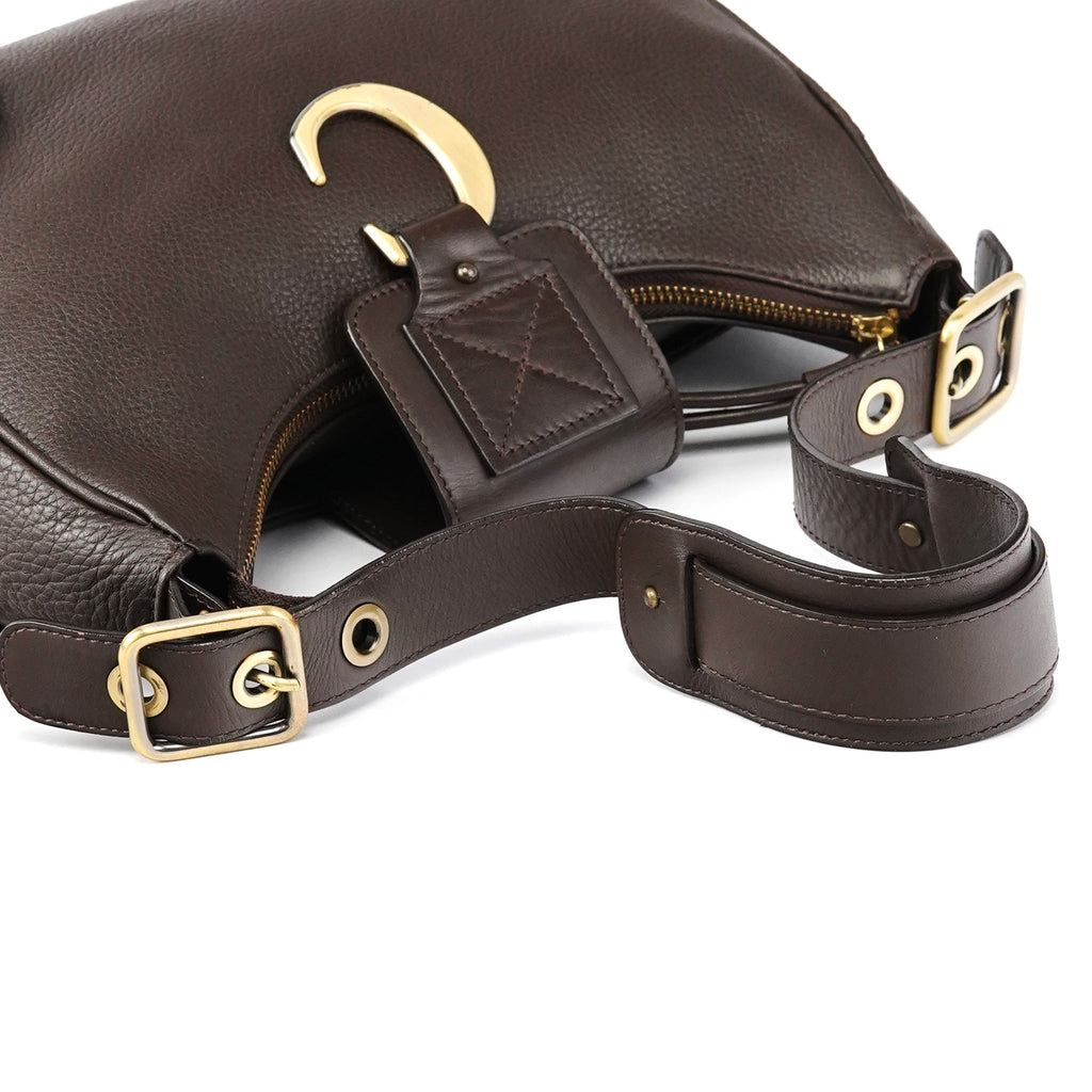 Brown Leather C Shoulder Bag