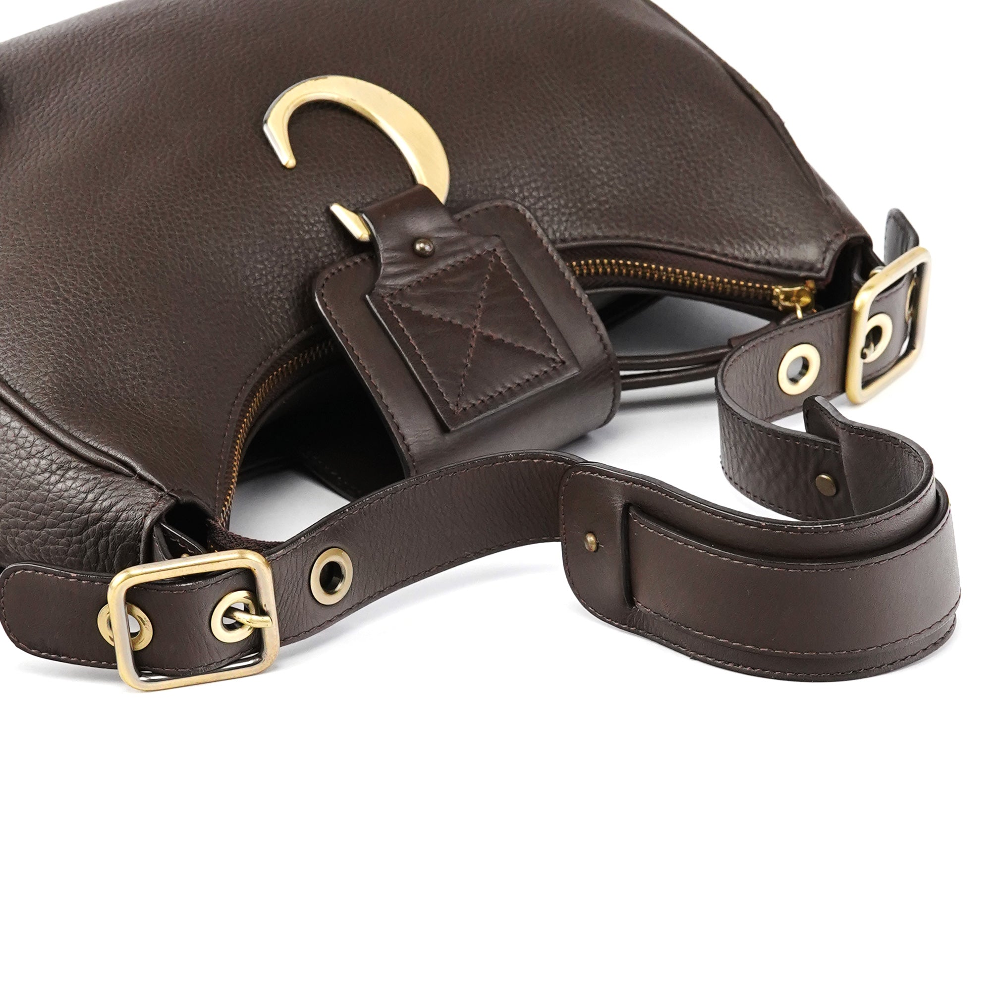 Brown Leather C Shoulder Bag