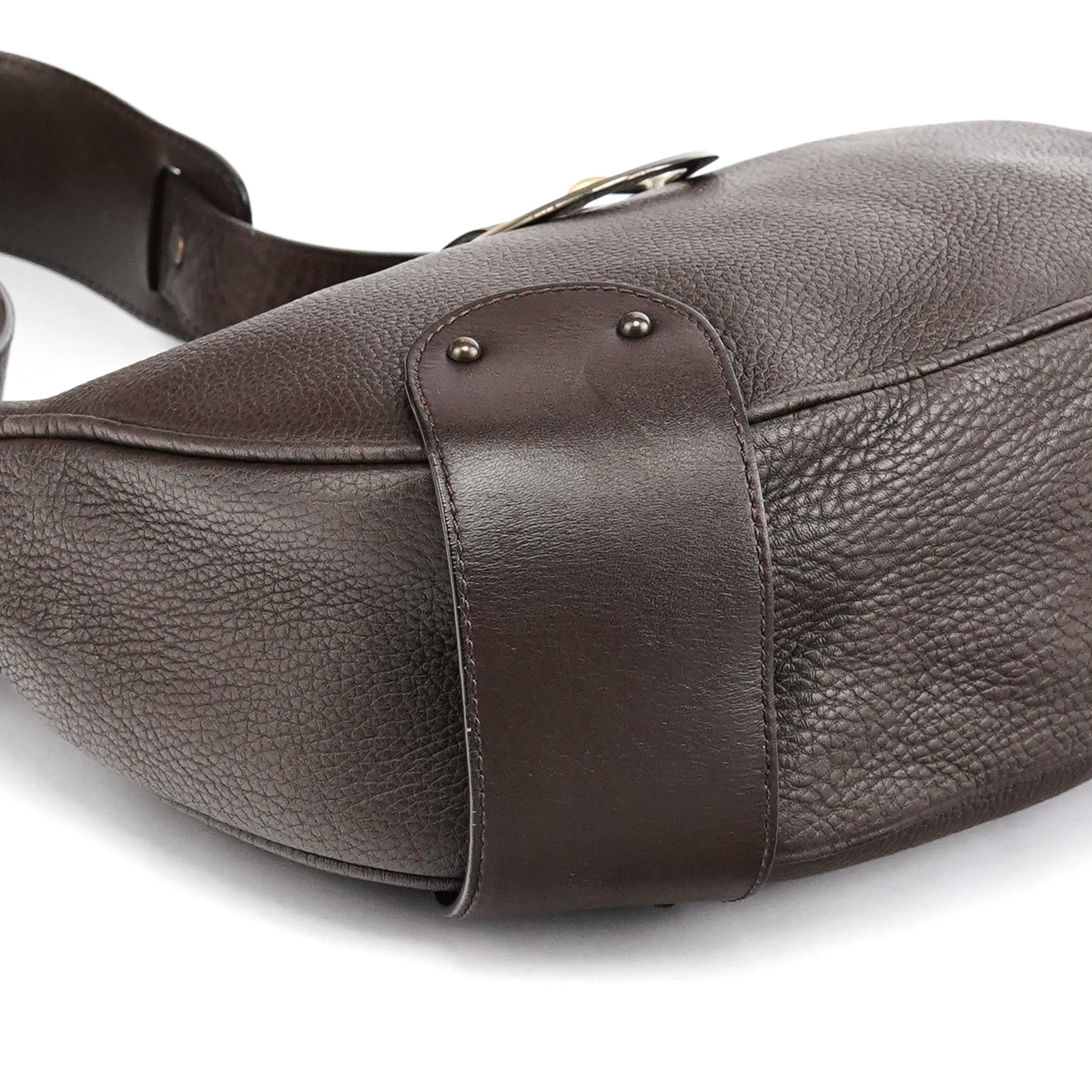 Brown Leather C Shoulder Bag