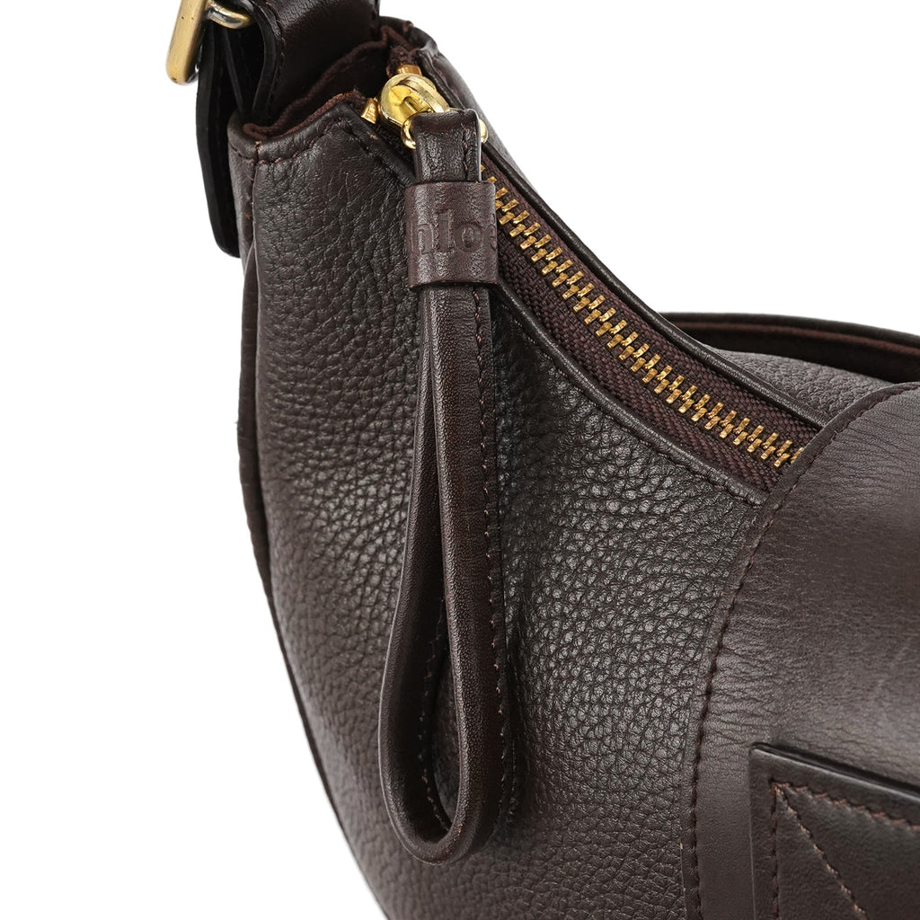 Brown Leather C Shoulder Bag