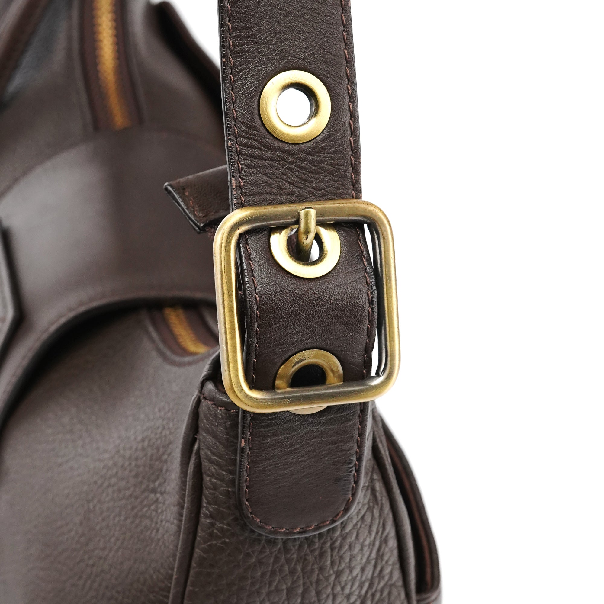 Brown Leather C Shoulder Bag