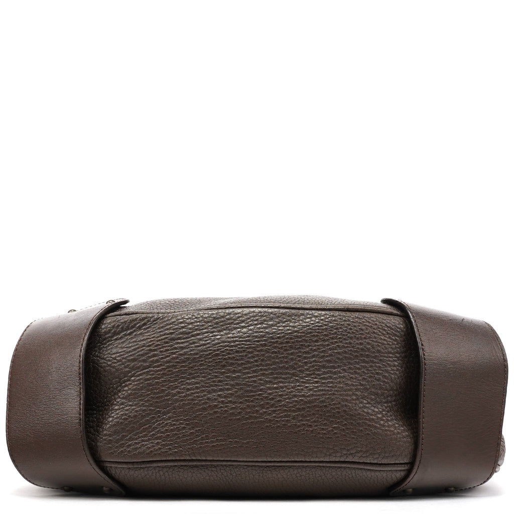 Brown Leather C Shoulder Bag