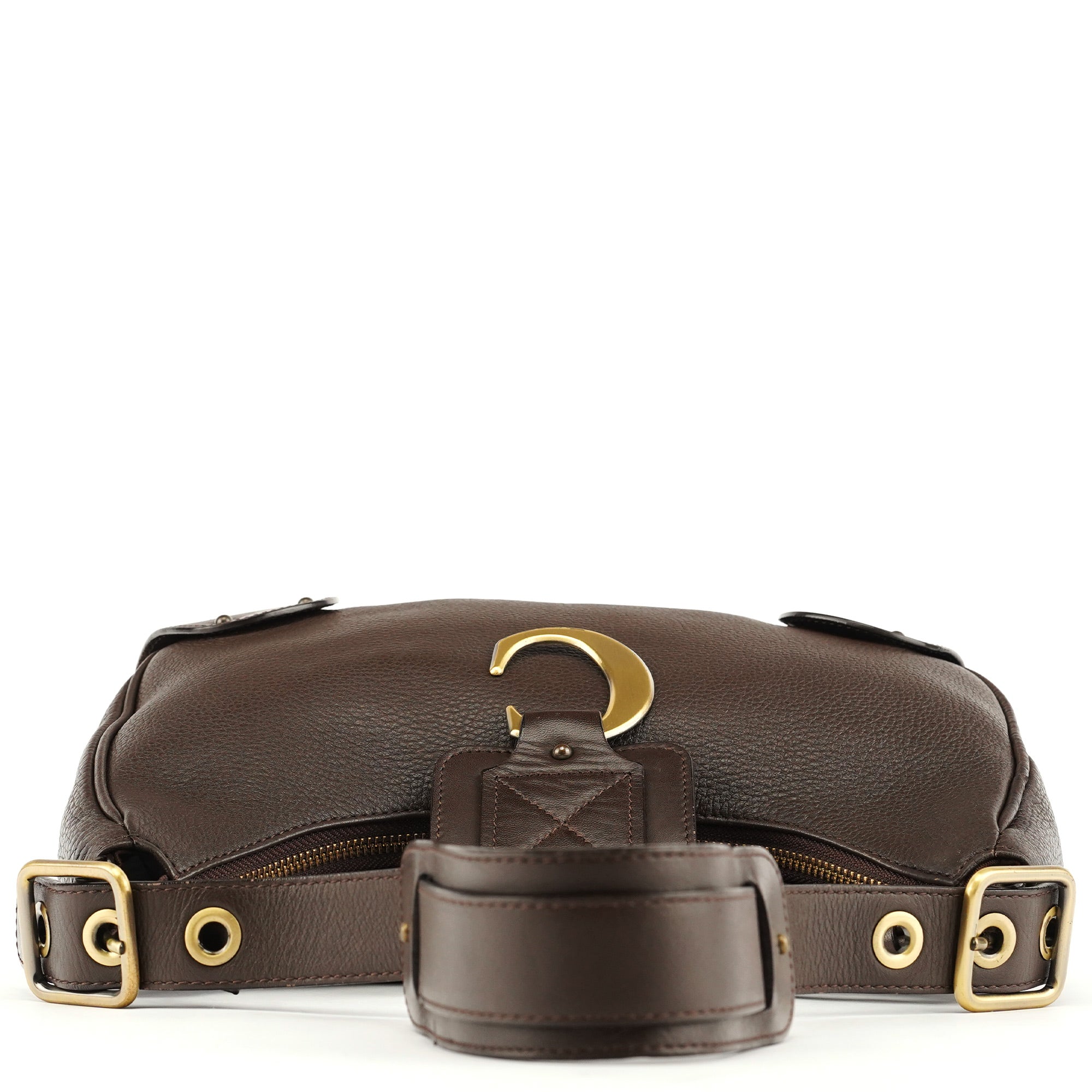 Brown Leather C Shoulder Bag