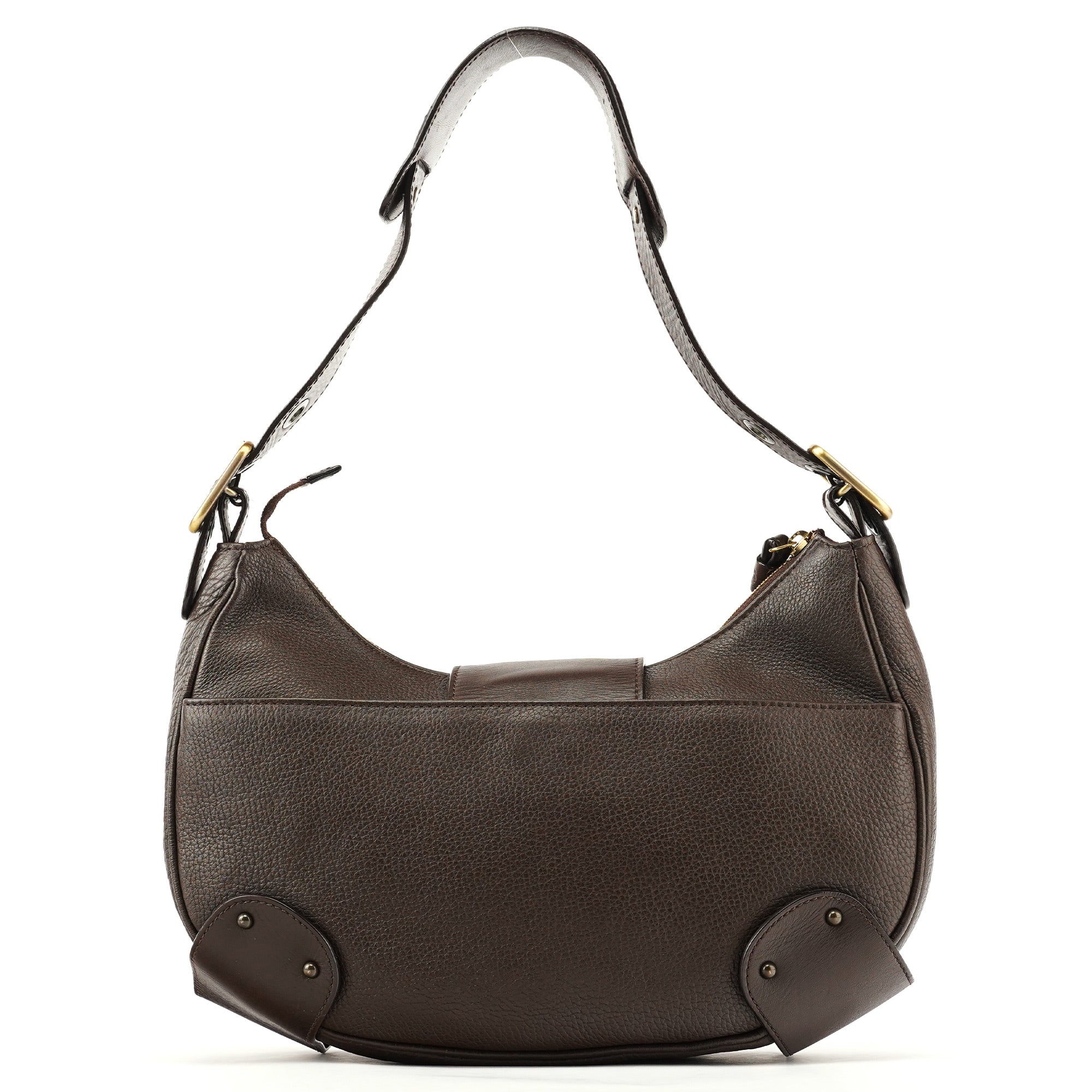 Brown Leather C Shoulder Bag