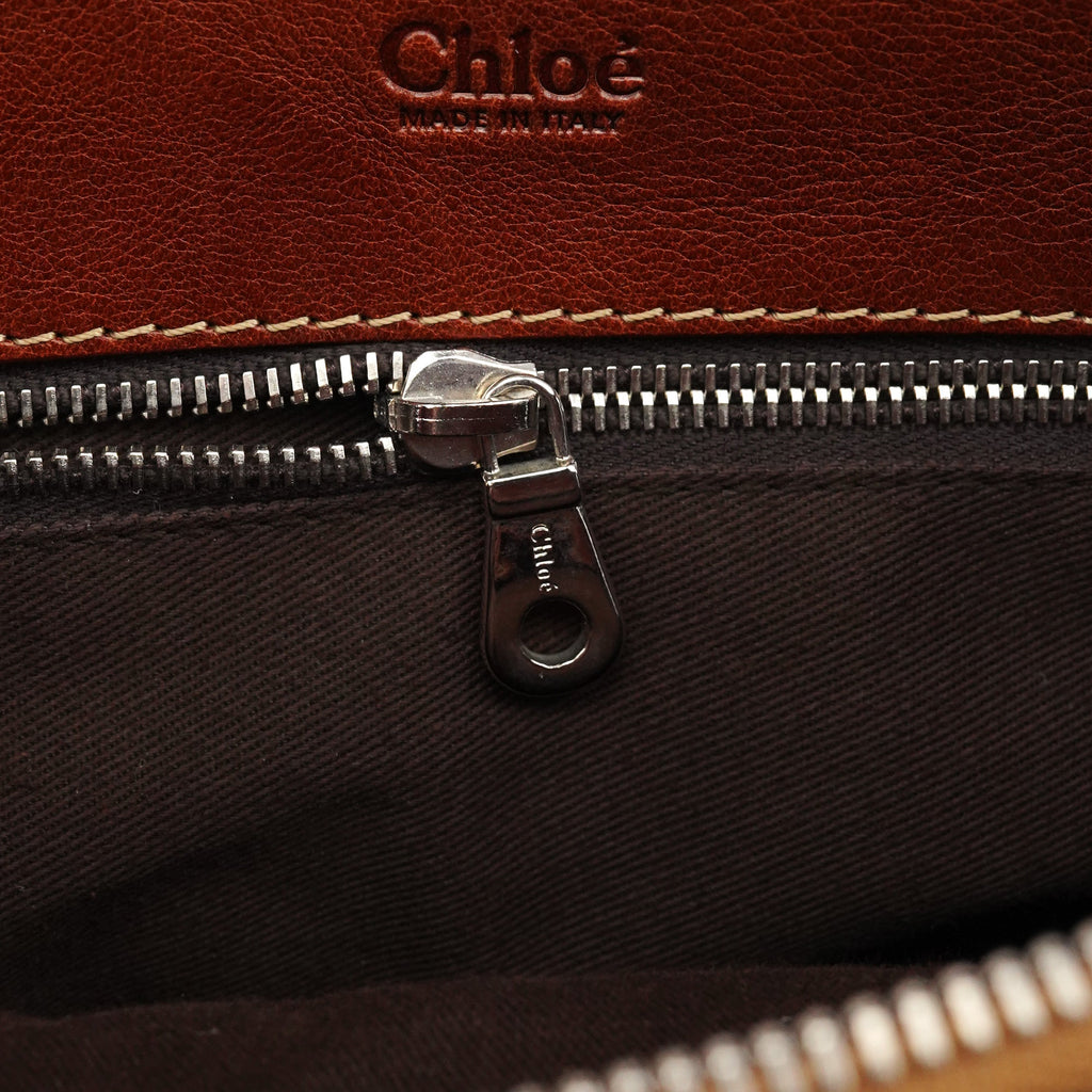 Brown Leather Edith 2-Way Tote Bag