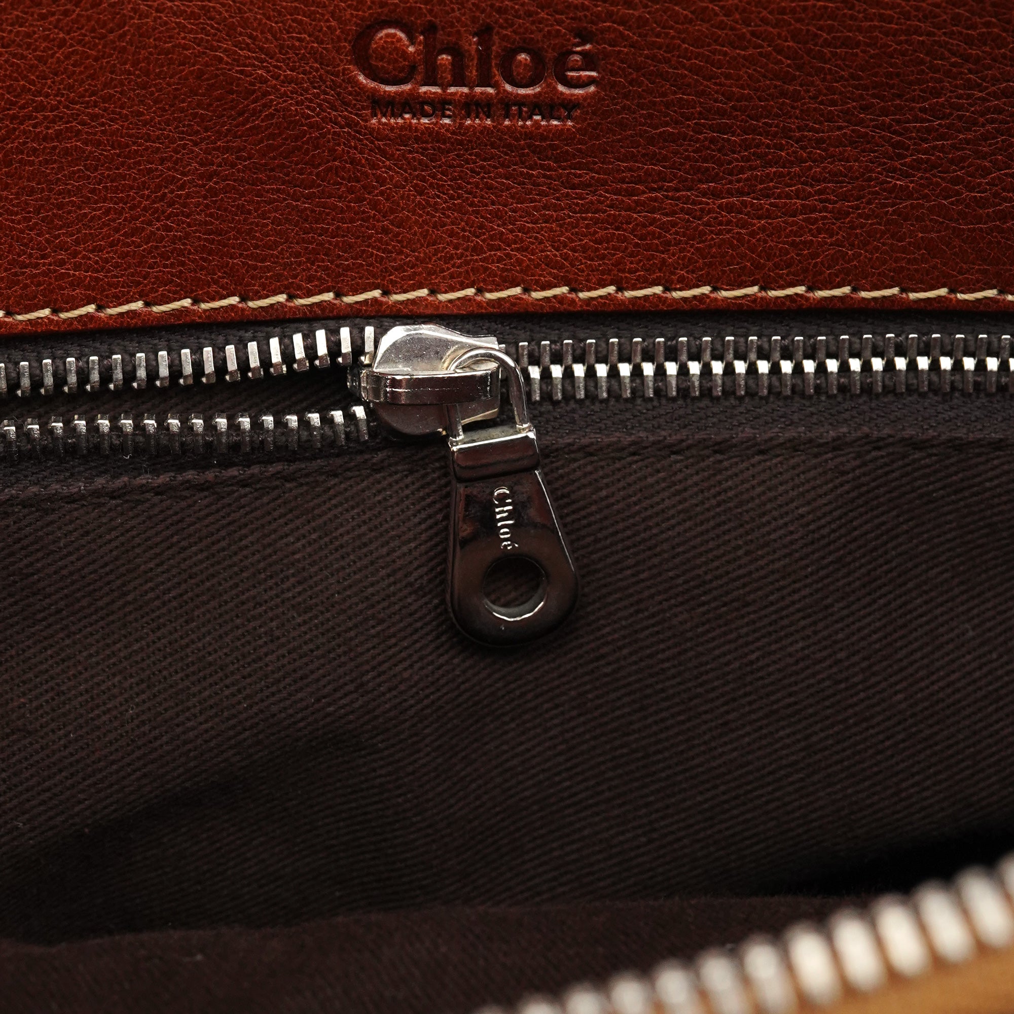 Brown Leather Edith 2-Way Tote Bag