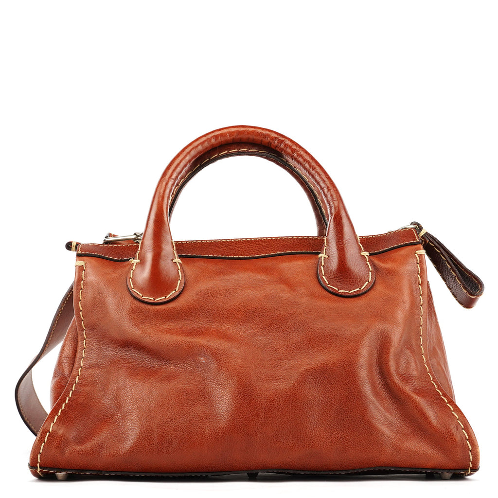 Brown Leather Edith 2-Way Tote Bag