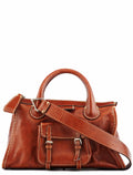 Brown Leather Edith 2-Way Tote Bag