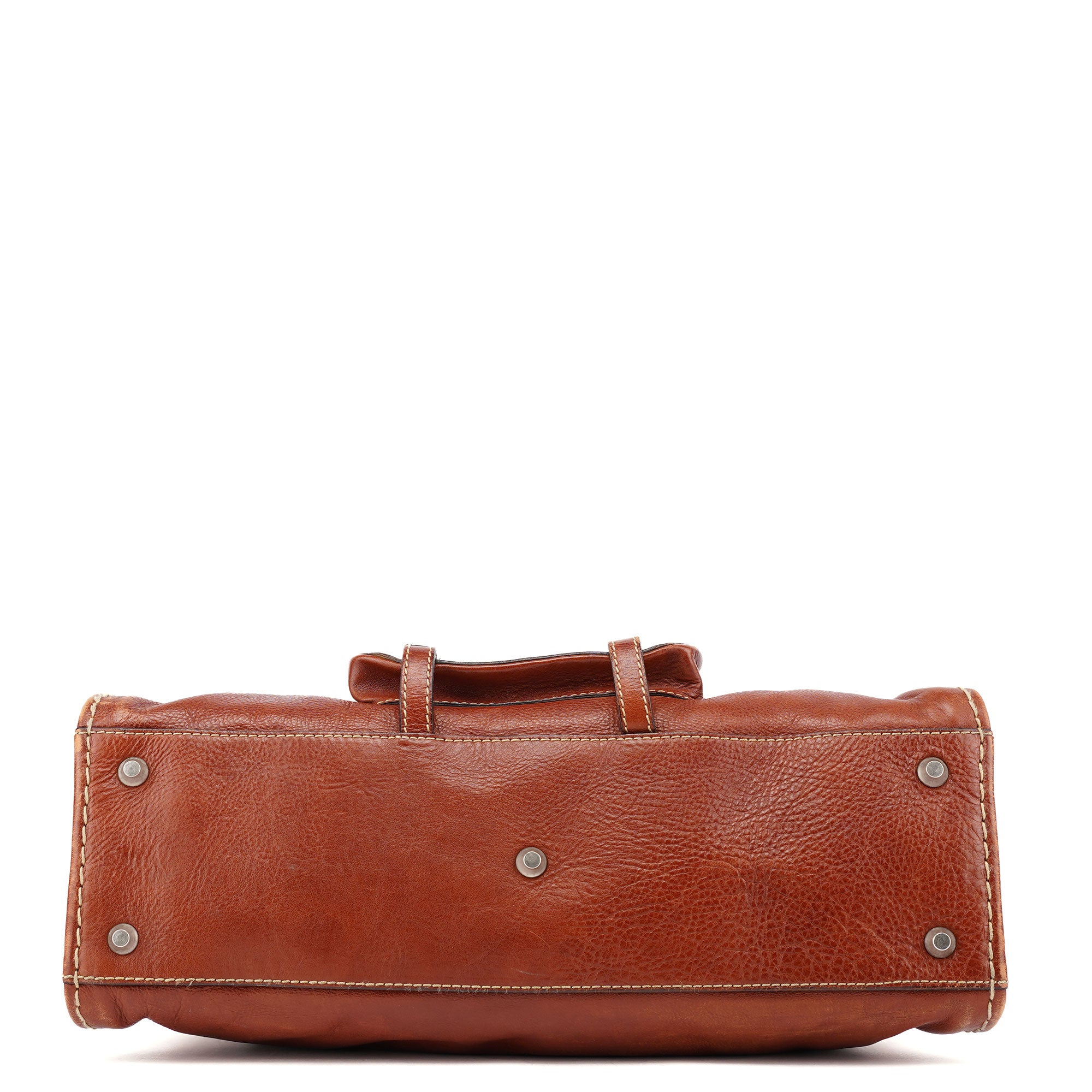 Brown Leather Edith Tote Bag