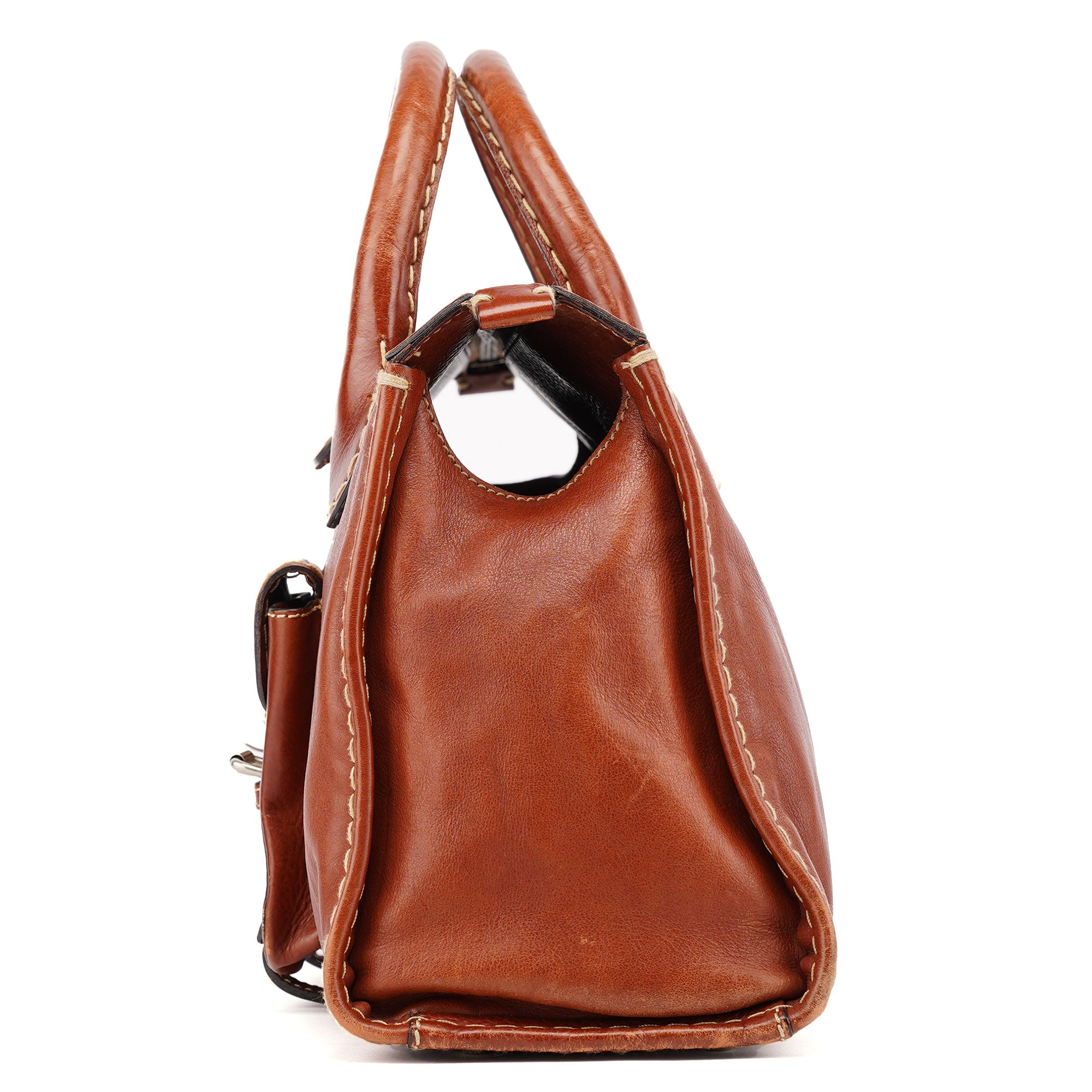 Brown Leather Edith Tote Bag