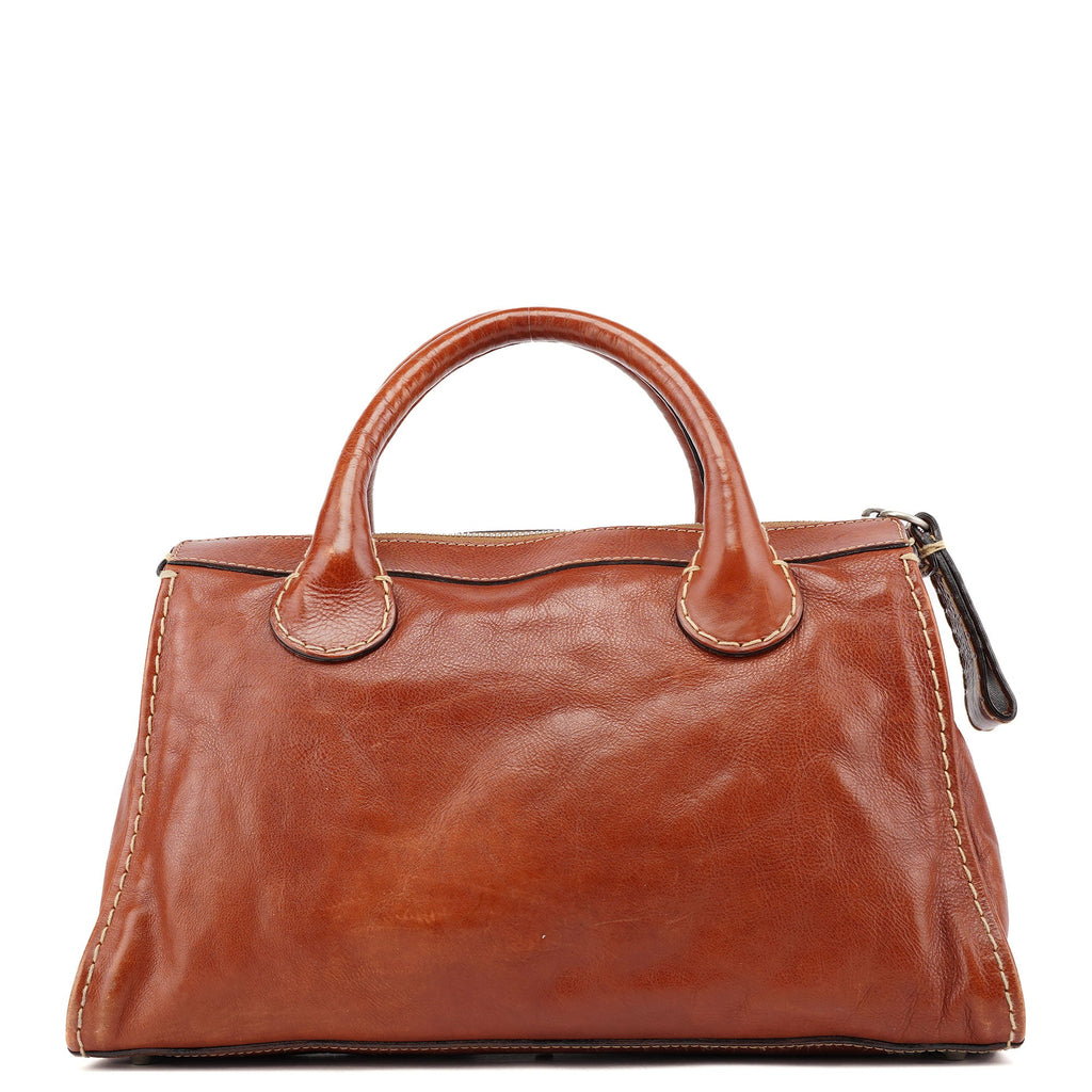 Brown Leather Edith Tote Bag